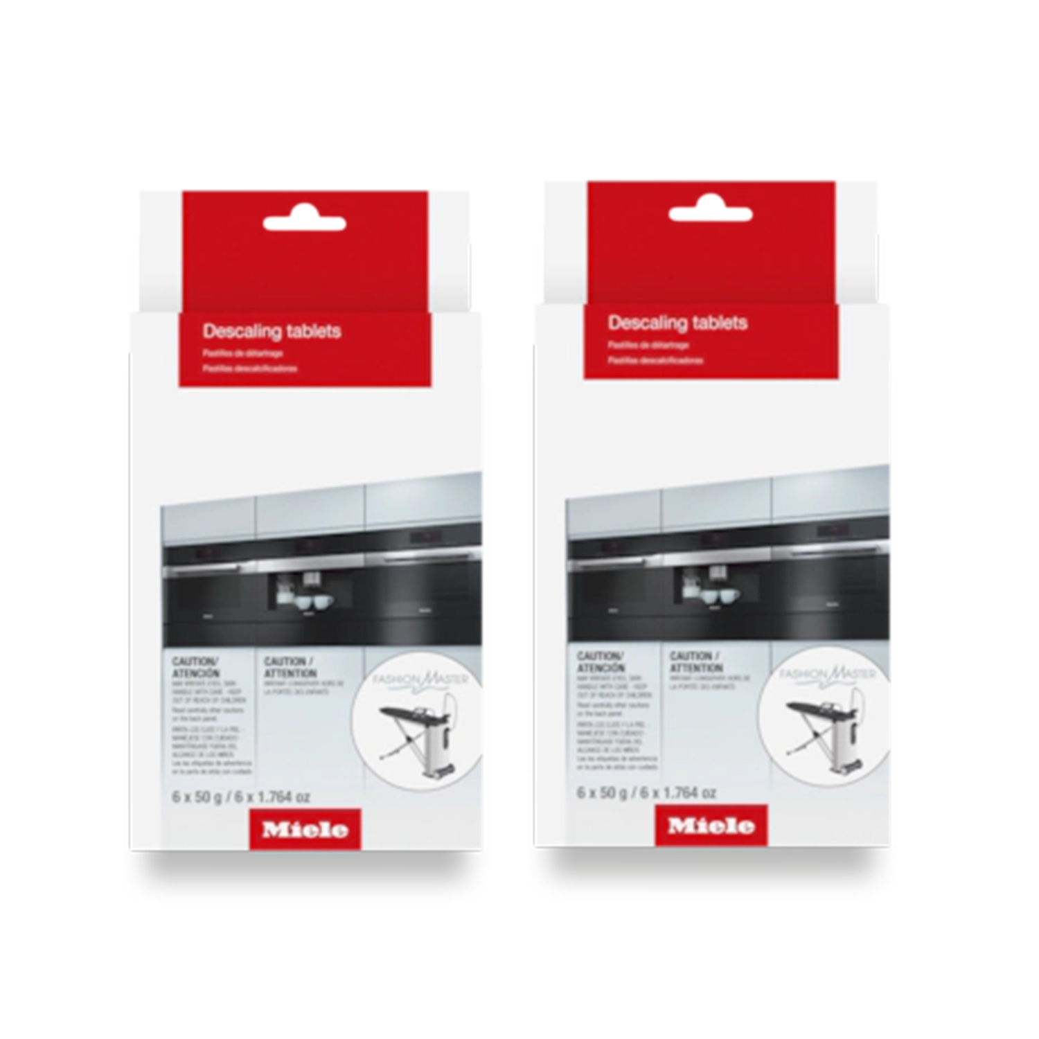 Ensemble de 2 tablettes de détartrage et de nettoyage de four de Miele