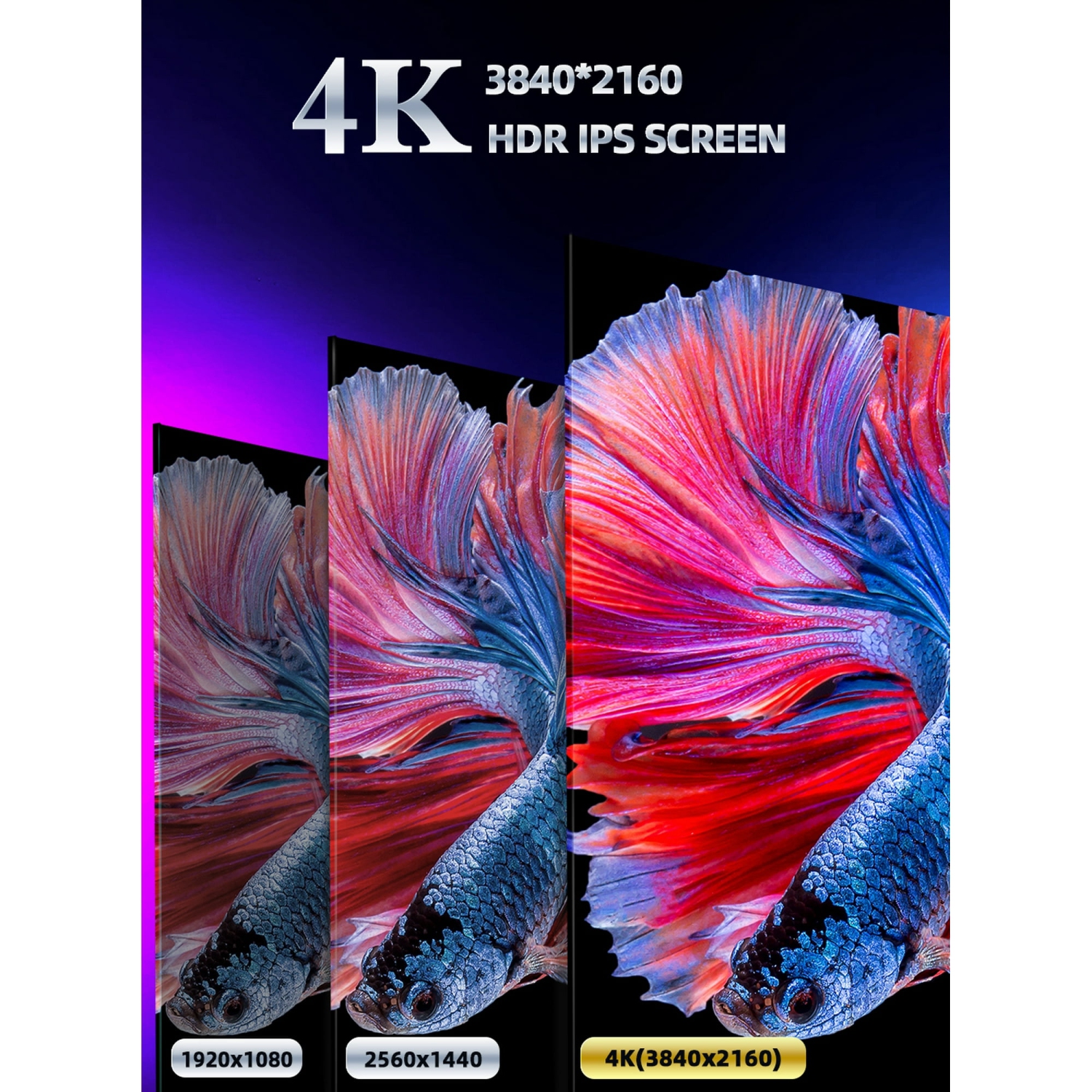 Moniteur de jeu portatif 4K Hz 17,3 po UPERFECT avec écran FreeSync Eye-Care RVB Adobe à 100 %