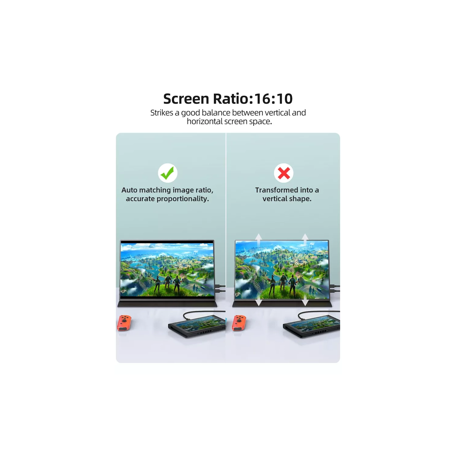 UPERFECT 2.5K Portable Monitor 16" 2K QHD 500 Nits HDMI Type C Second Display