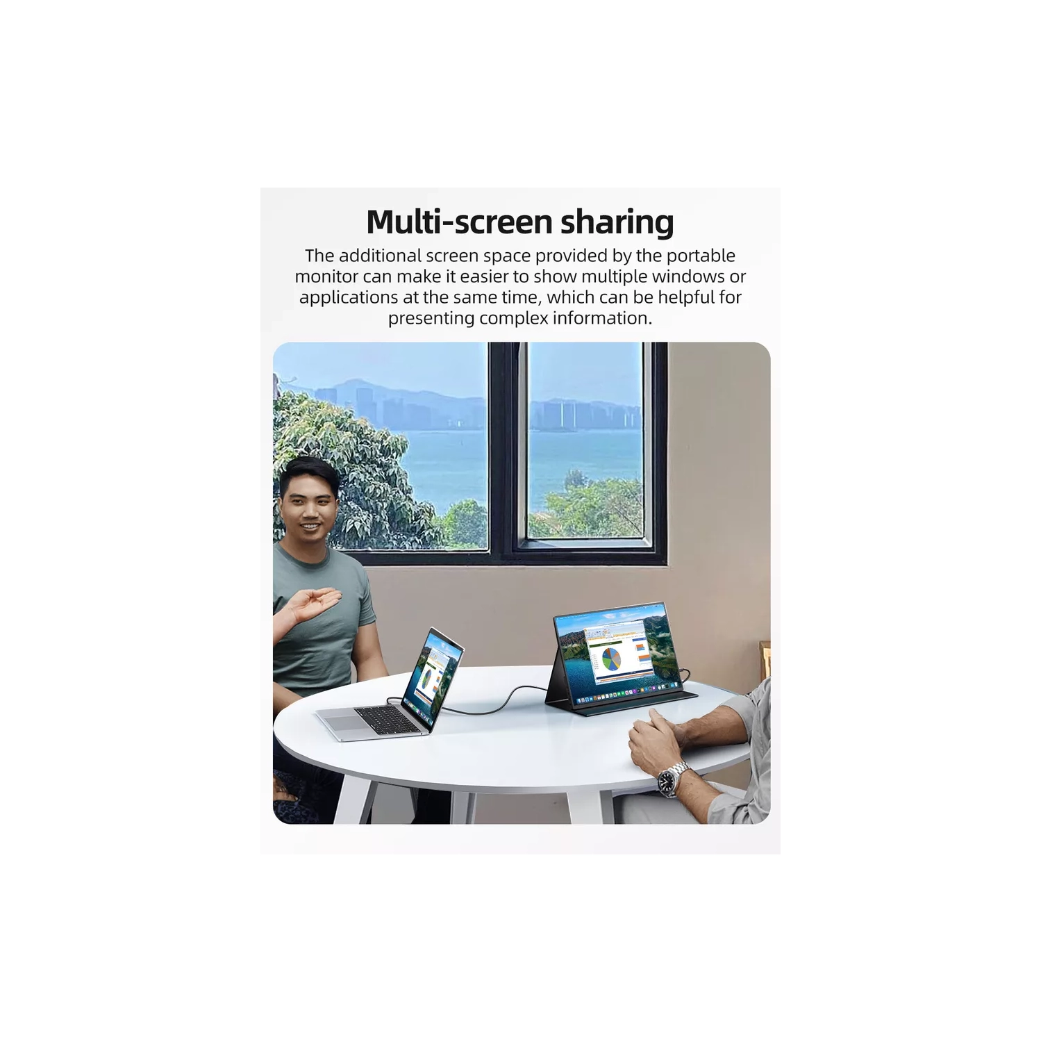 UPERFECT 2.5K Portable Monitor 16" 2K QHD 500 Nits HDMI Type C Second Display