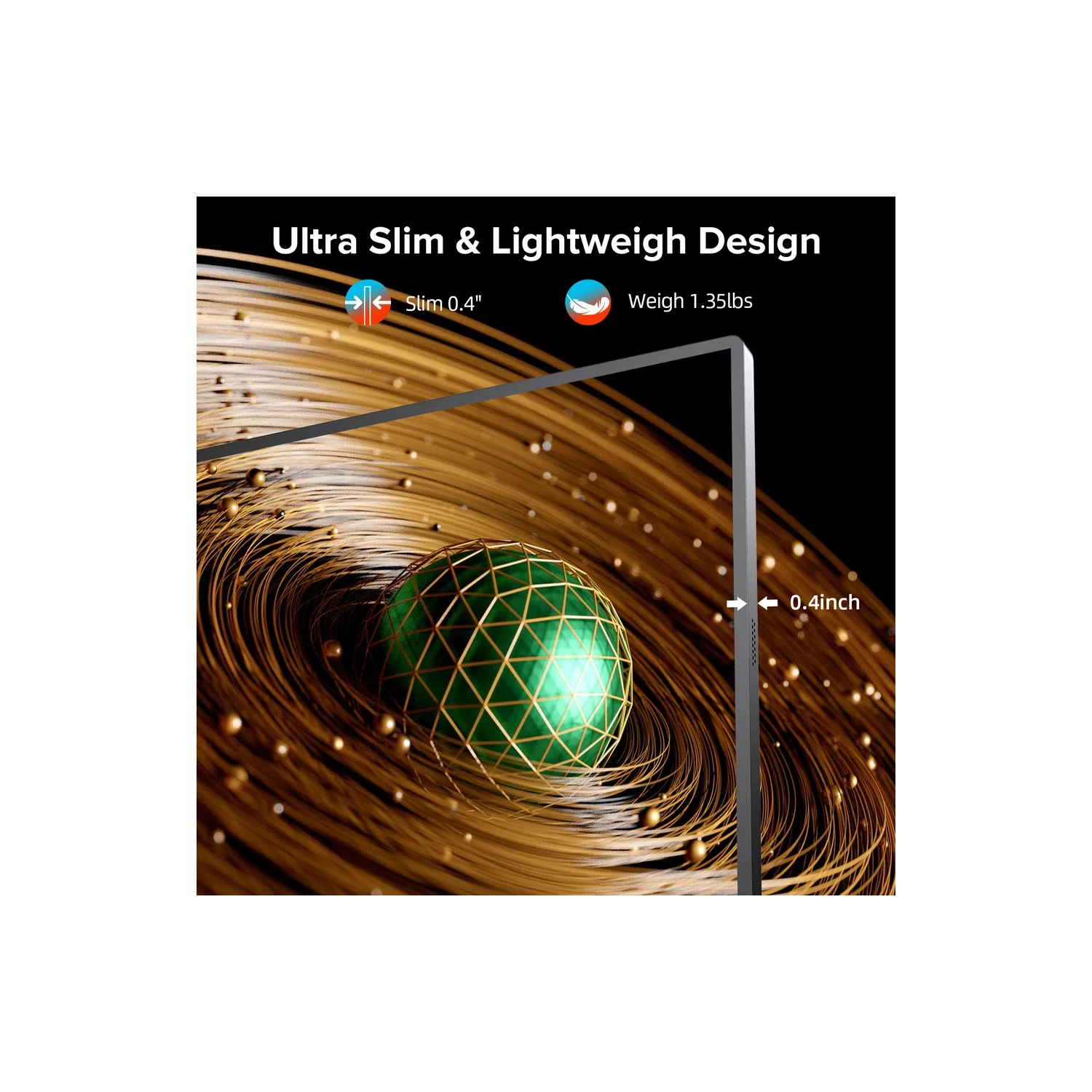 UPERFECT 16.1" 2K 144Hz Gaming Monitor Portable Display UPERFECT 2560*1440 QHD