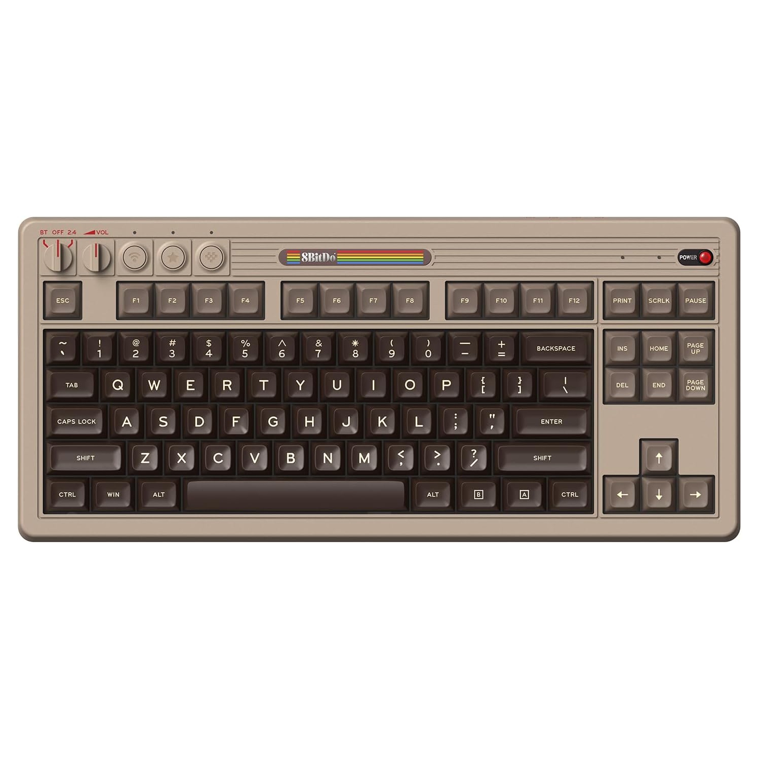 Open Box - 8BitDo Retro Mechanical Keyboard, Bluetooth/2.4G/USB-C