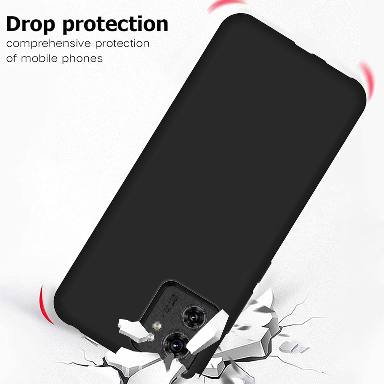 [CS] Étui souple en TPU mince Jelly Bumper pour Motorola Moto Edge 2024, noir