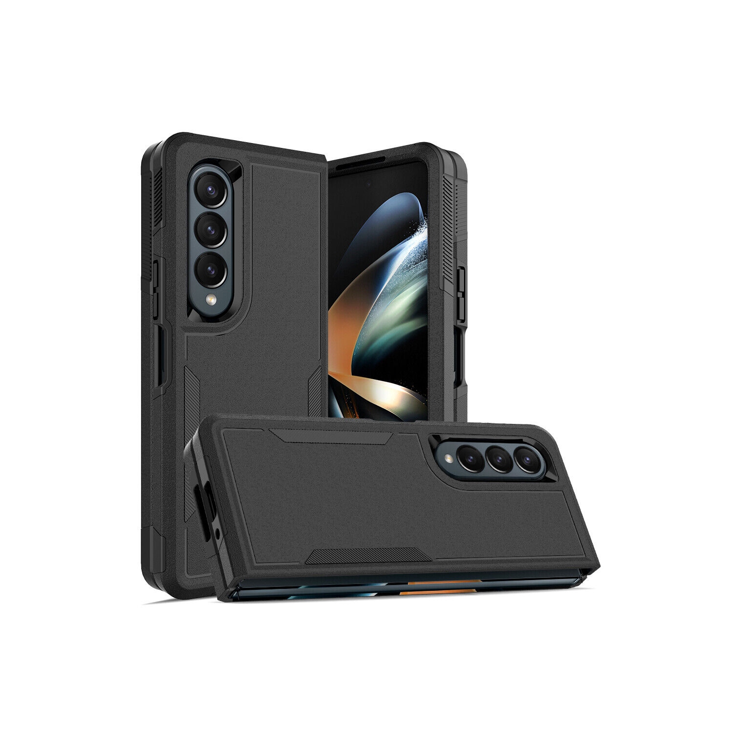 [CS] Étui rigide à double couche Armor Rubber Armor Bumper pour Samsung Galaxy Z Fold 6, noir