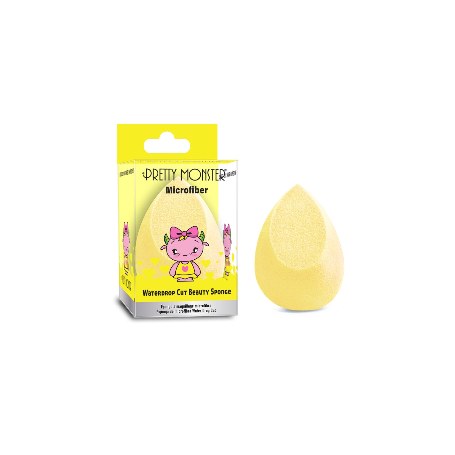 PRETTY MONSTER Microfiber Waterdrop Cut Beauty Sponge