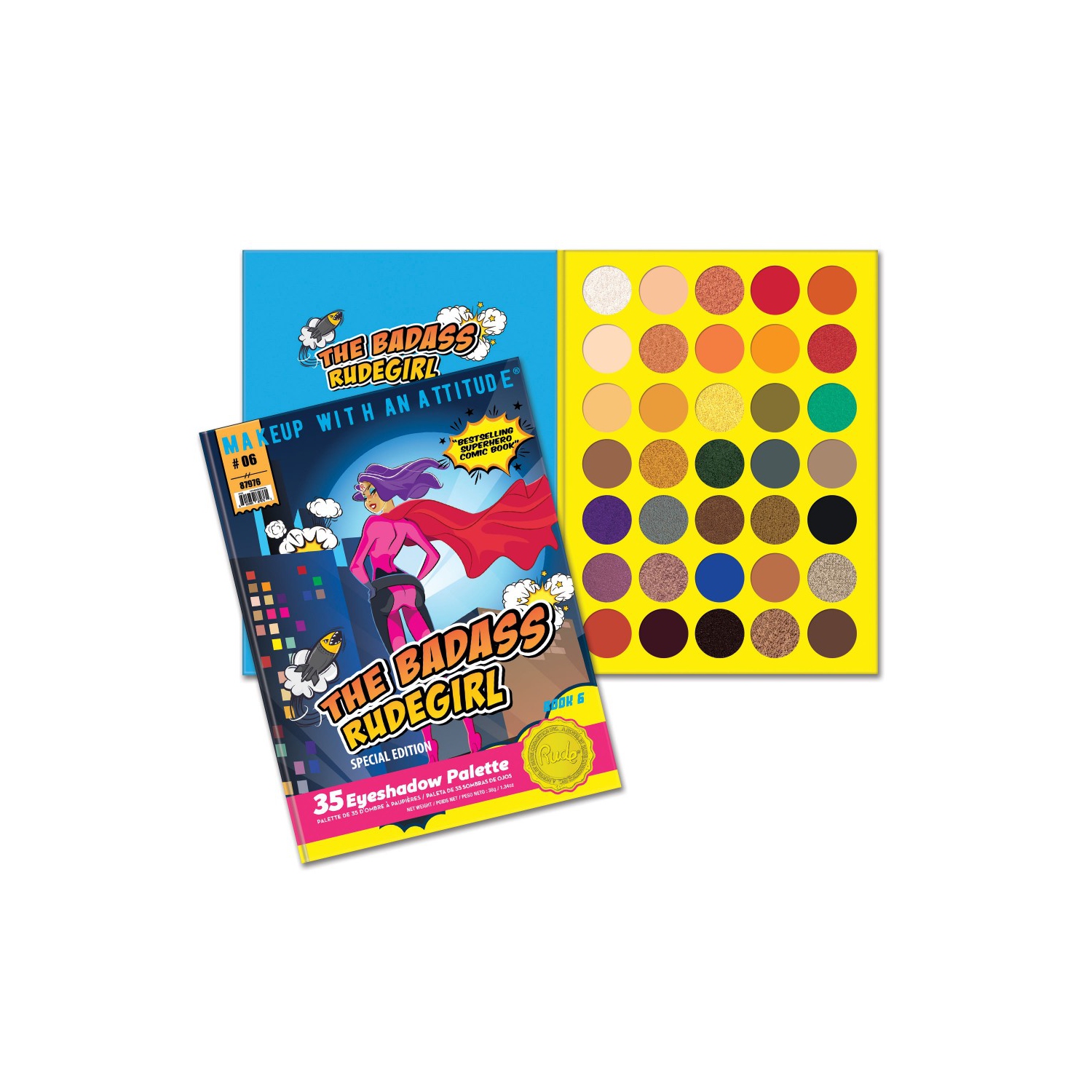 RUDE The Badass RudeGirl 35 Eyeshadow Palette - Book 6