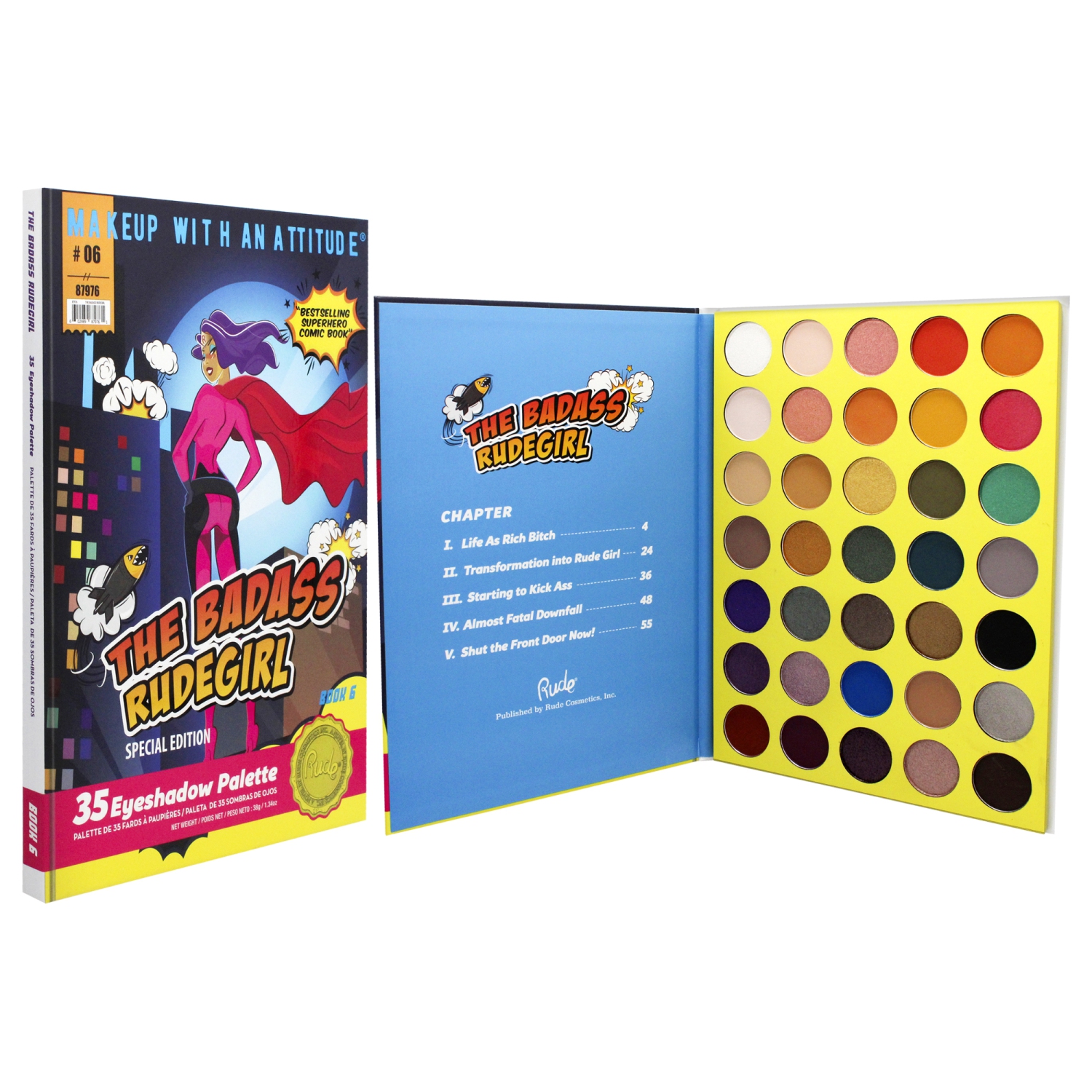 RUDE The Badass RudeGirl 35 Eyeshadow Palette - Book 6
