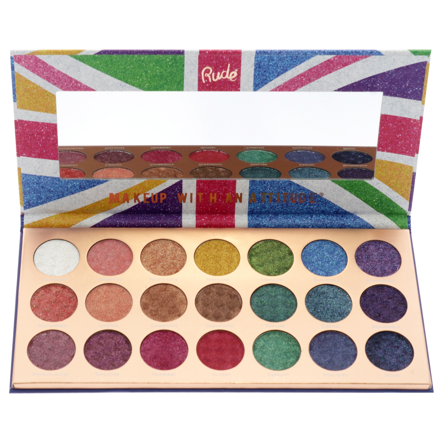 RUDE United Shimmerdom - 21 Shimmer Eyeshadow Palette