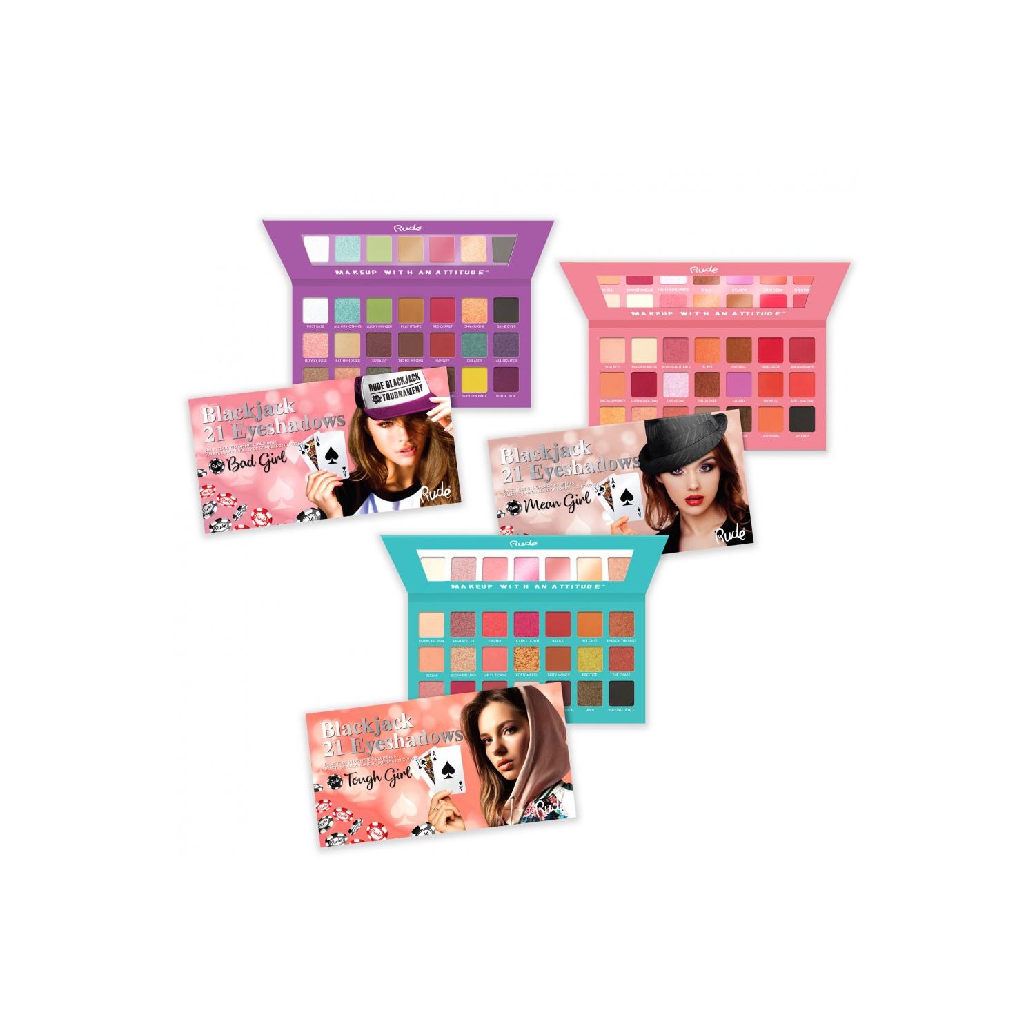 RUDE Blackjack 21 Eyeshadows
