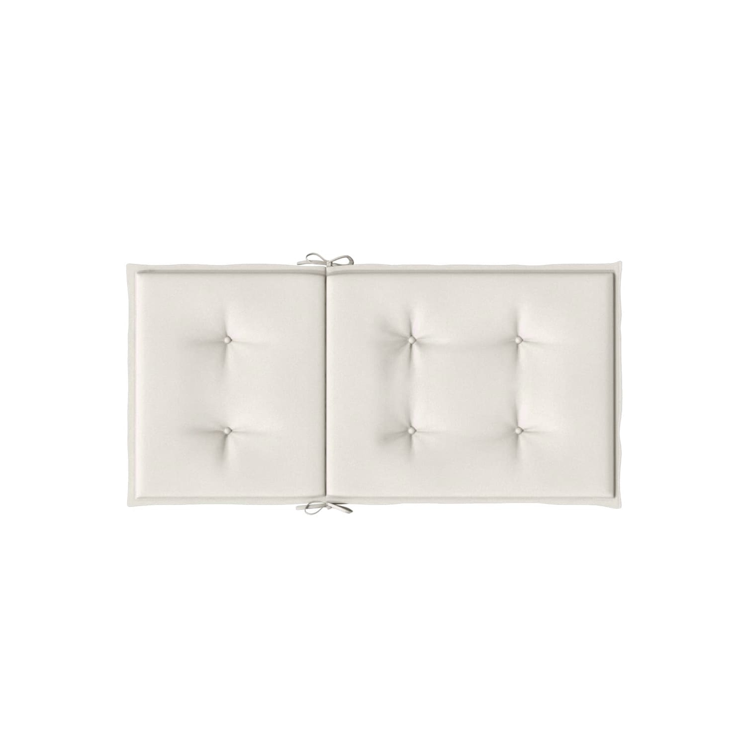 vidaXL Lowback Chair Cushions 2 pcs Melange Cream 100x50x4 cm Fabric