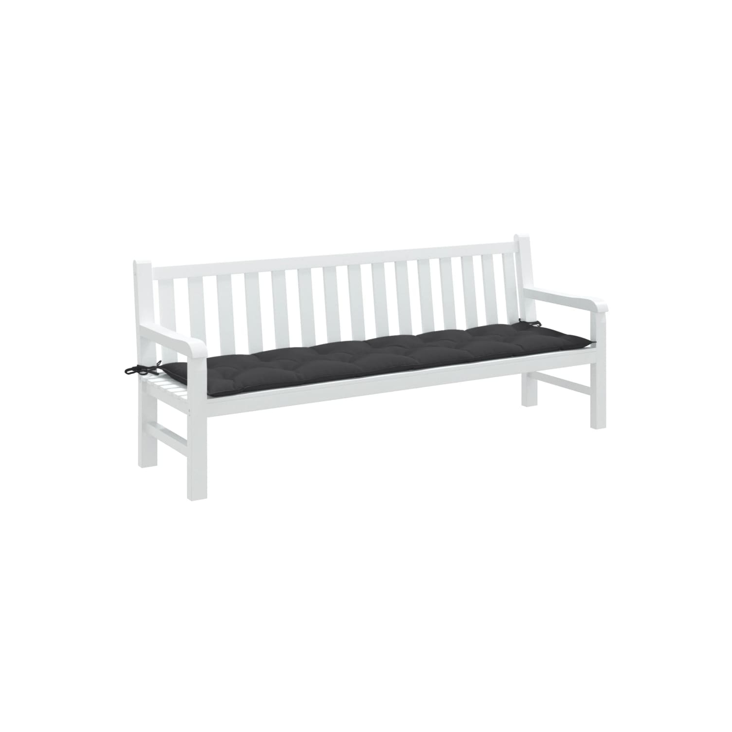 Coussin de banc de jardin en mélange de 200x507&nbsp;cm de vidaXL couleur anthracite