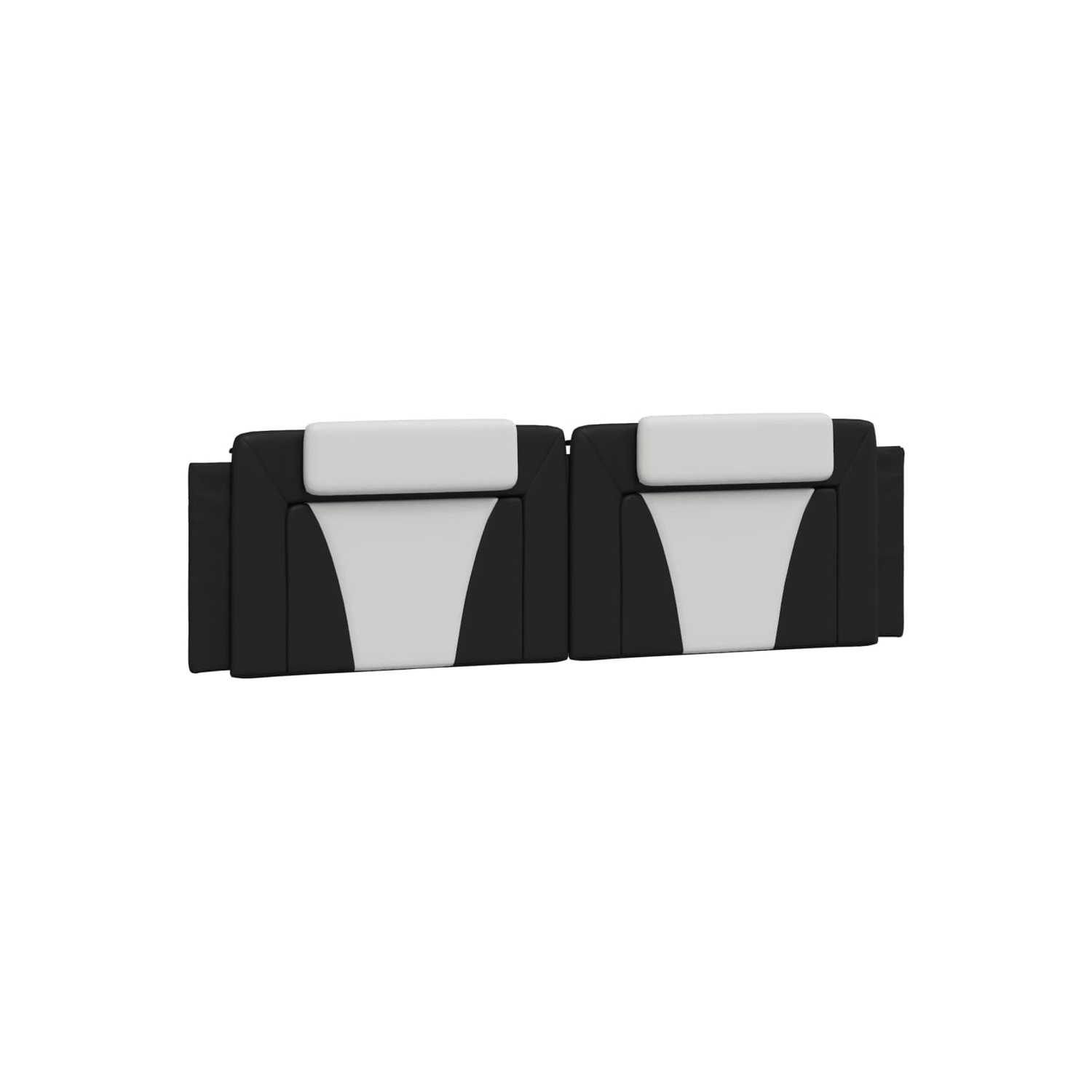 vidaXL Headboard Cushion "Viana" Black and White 183 cm Faux Leather