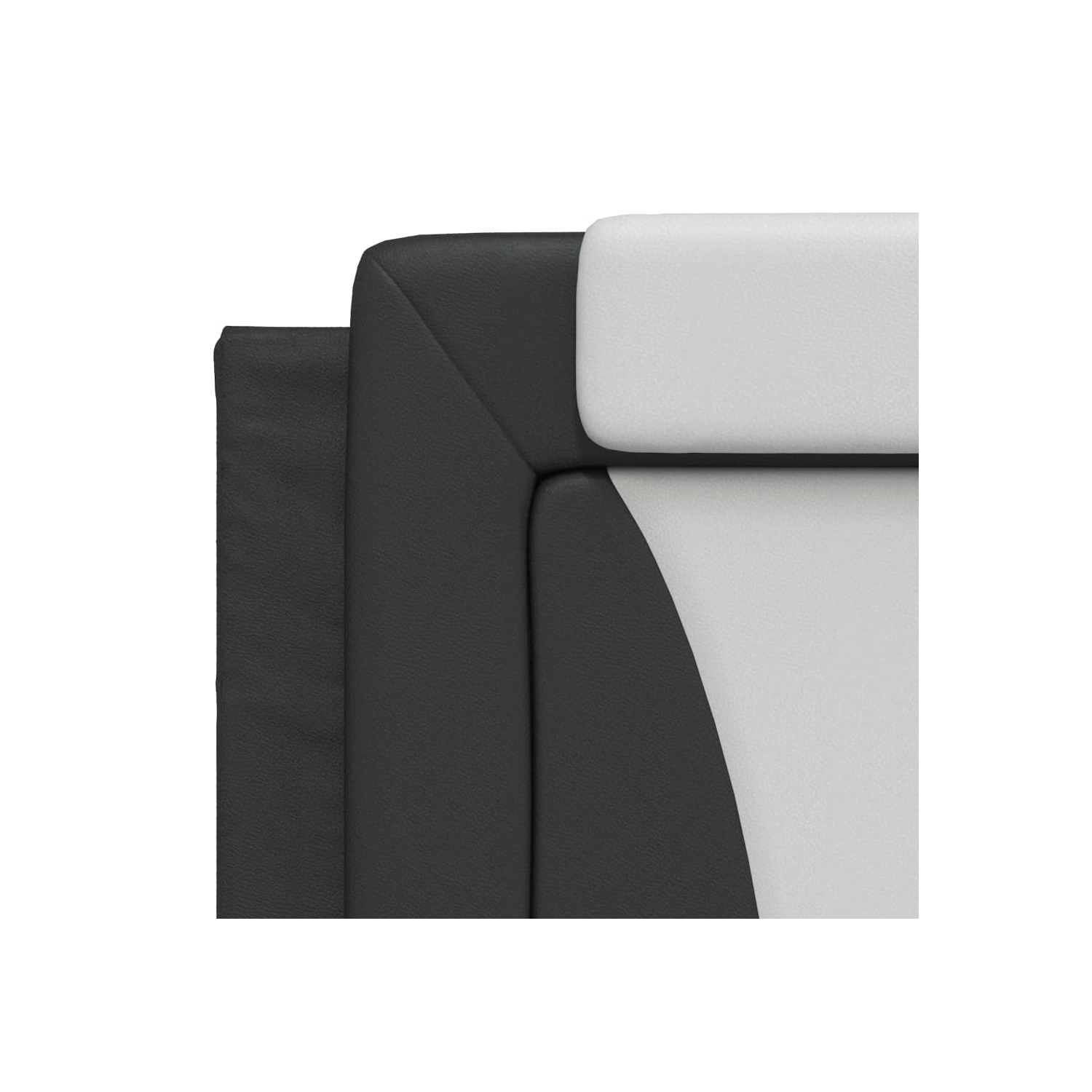 vidaXL Headboard Cushion "Viana" Black and White 183 cm Faux Leather