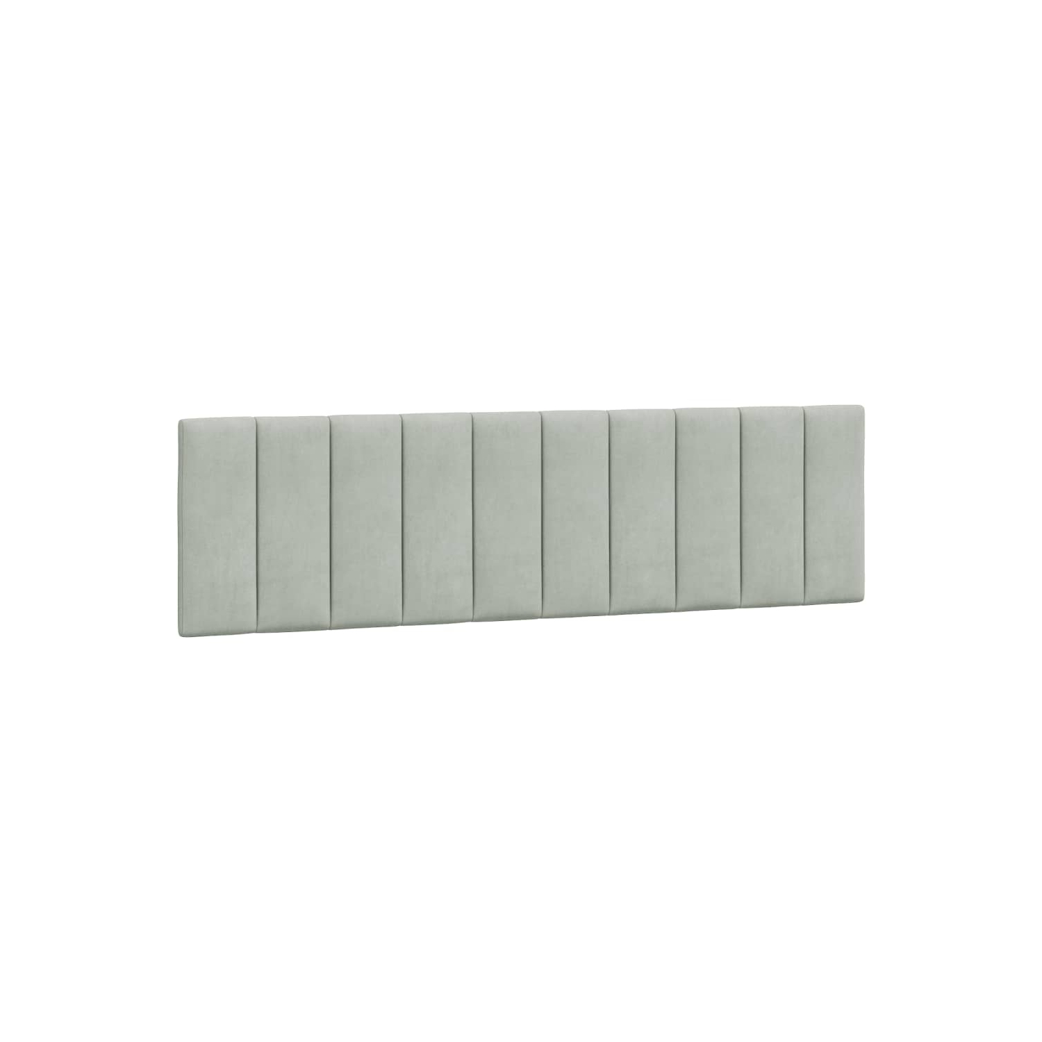 VidaXL – Coussin de tête de lit «&nbsp;Hanko&nbsp;» en velours 183&nbsp;cm gris pâle