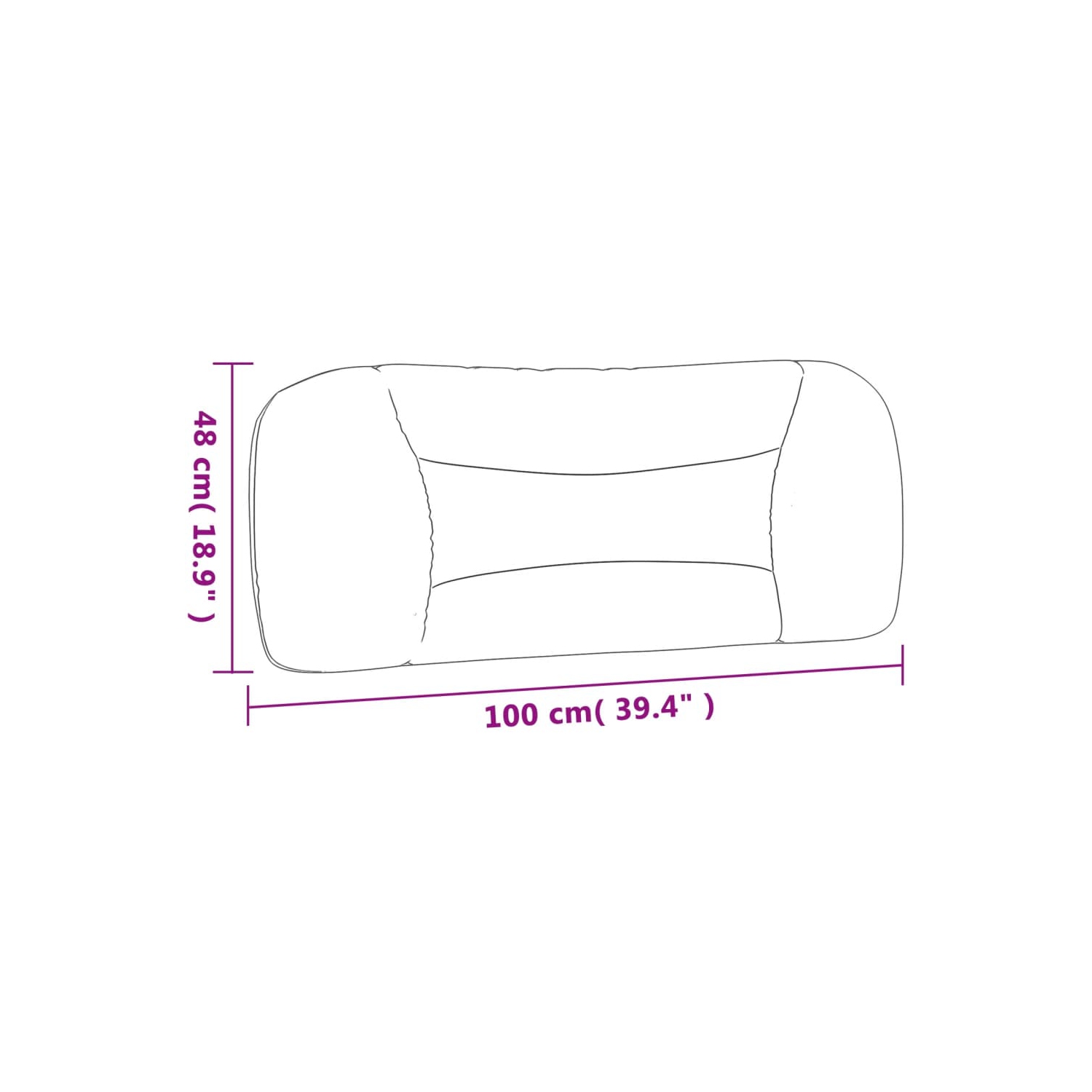 vidaXL Headboard Cushion "Hvar" Light Grey 100 cm Fabric