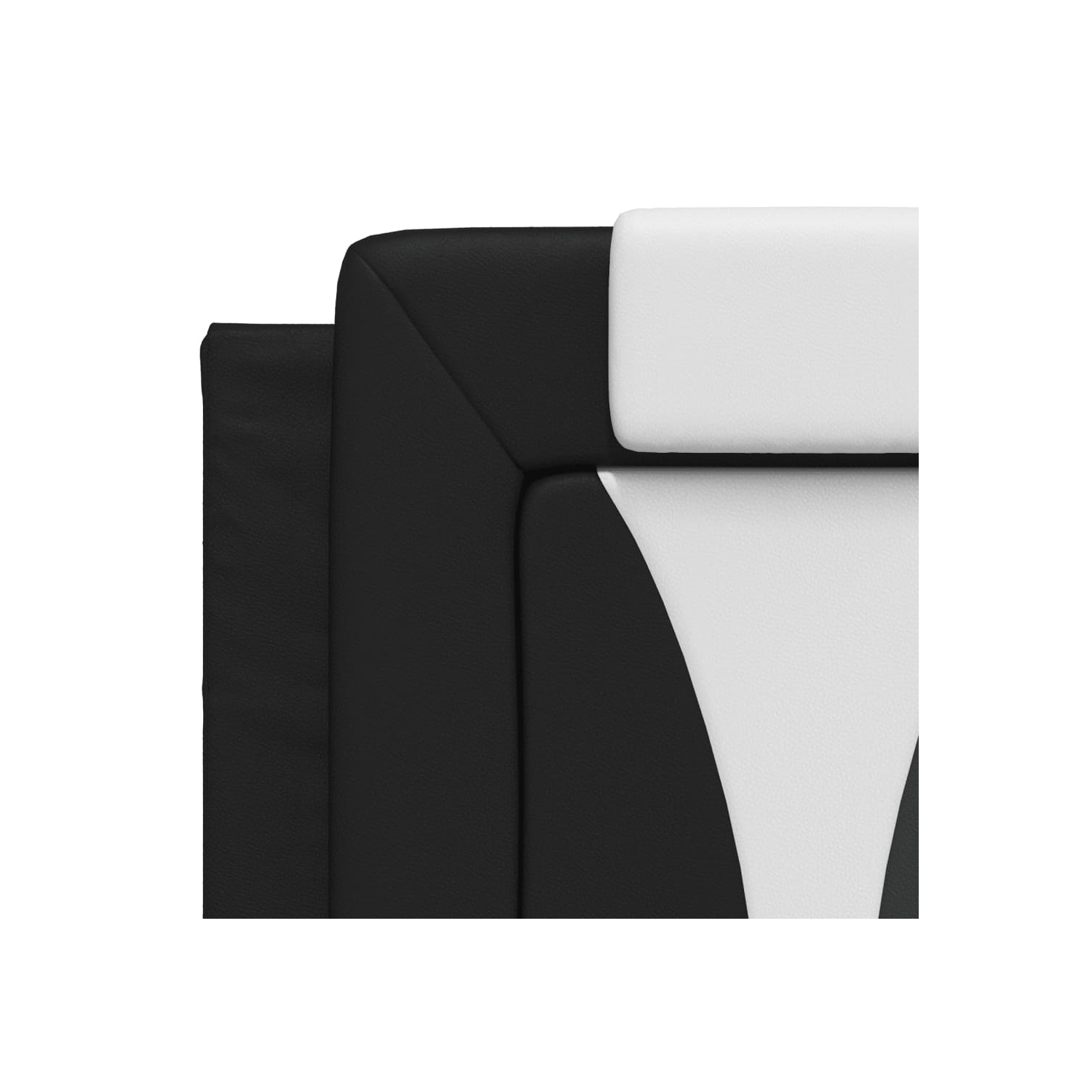 vidaXL Headboard Cushion "Viana" Black and White 137 cm Faux Leather