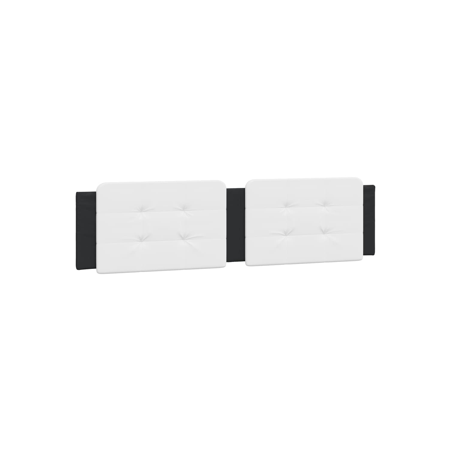 vidaXL Headboard Cushion "Zadar" White and Black 193 cm Faux Leather