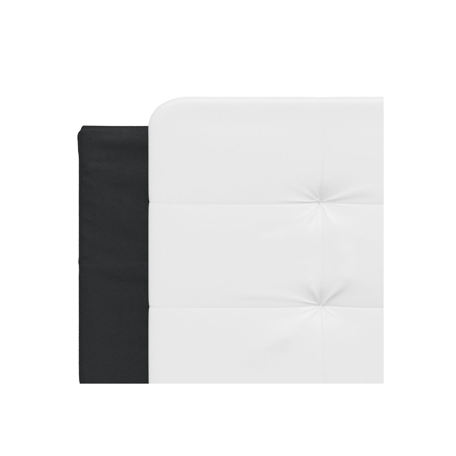 vidaXL Headboard Cushion "Zadar" White and Black 193 cm Faux Leather