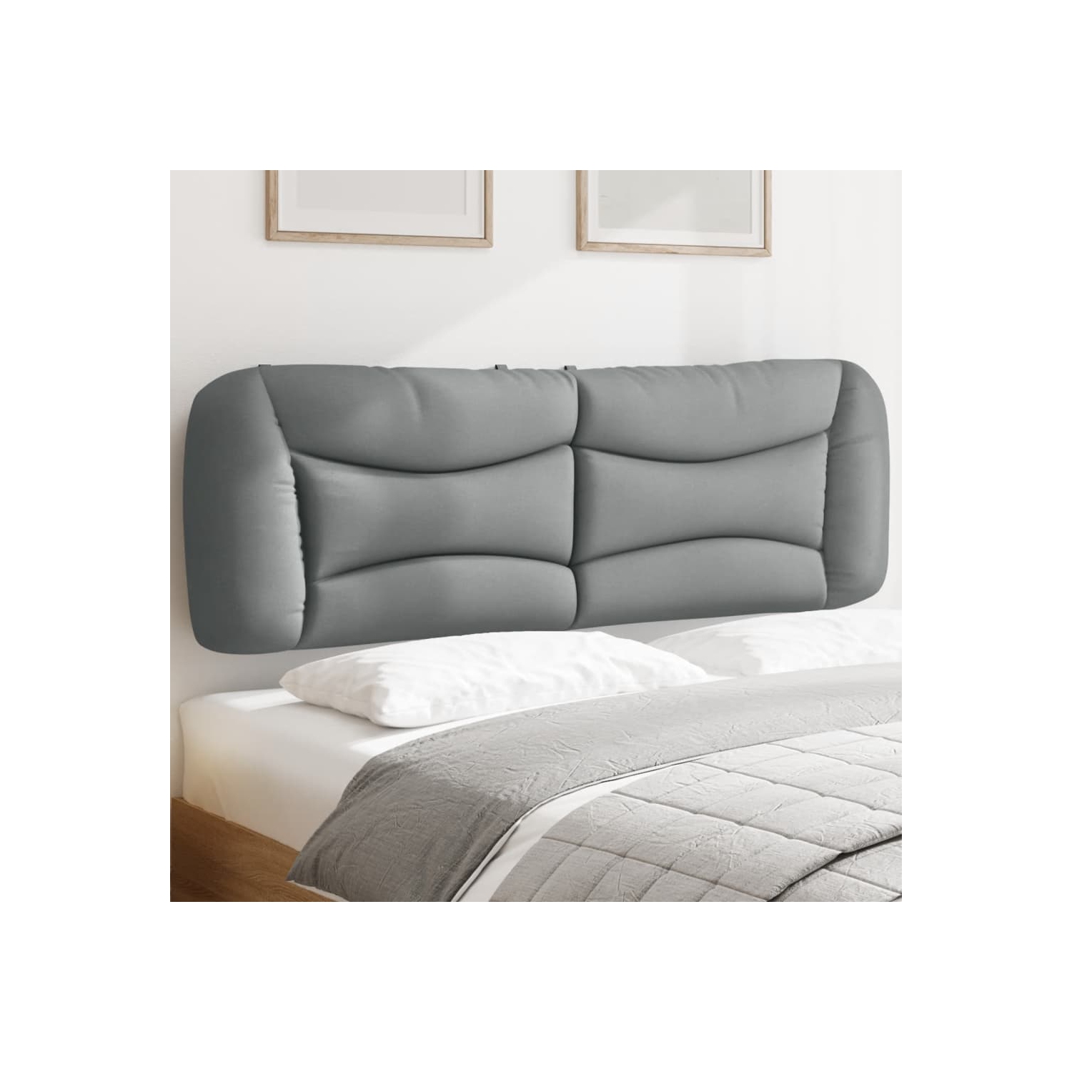 vidaXL Headboard Cushion "Hvar" Light Grey 152 cm Fabric