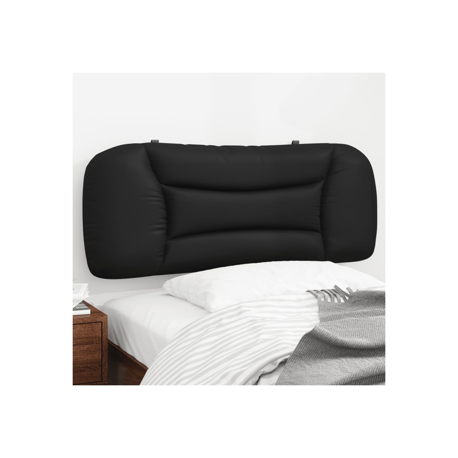 vidaXL Headboard Cushion "Hvar" Black 100 cm Faux Leather