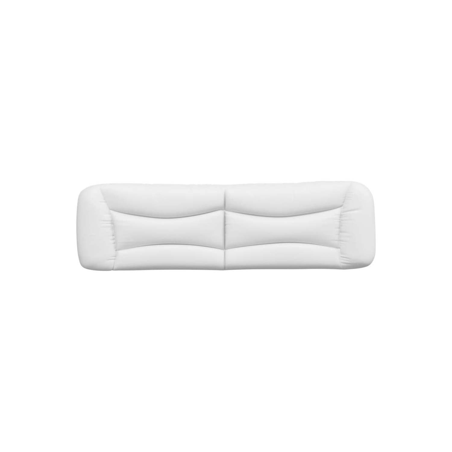 VidaXL – Coussin de tête de lit «&nbsp;Hvar&nbsp;» en similicuir 183&nbsp;cm blanc