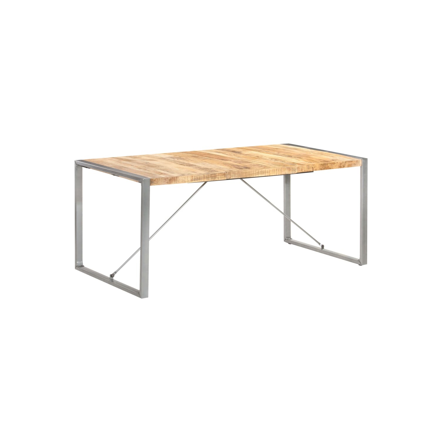 vidaXL Dining Table 180x90x75 cm Solid Rough Mango Wood