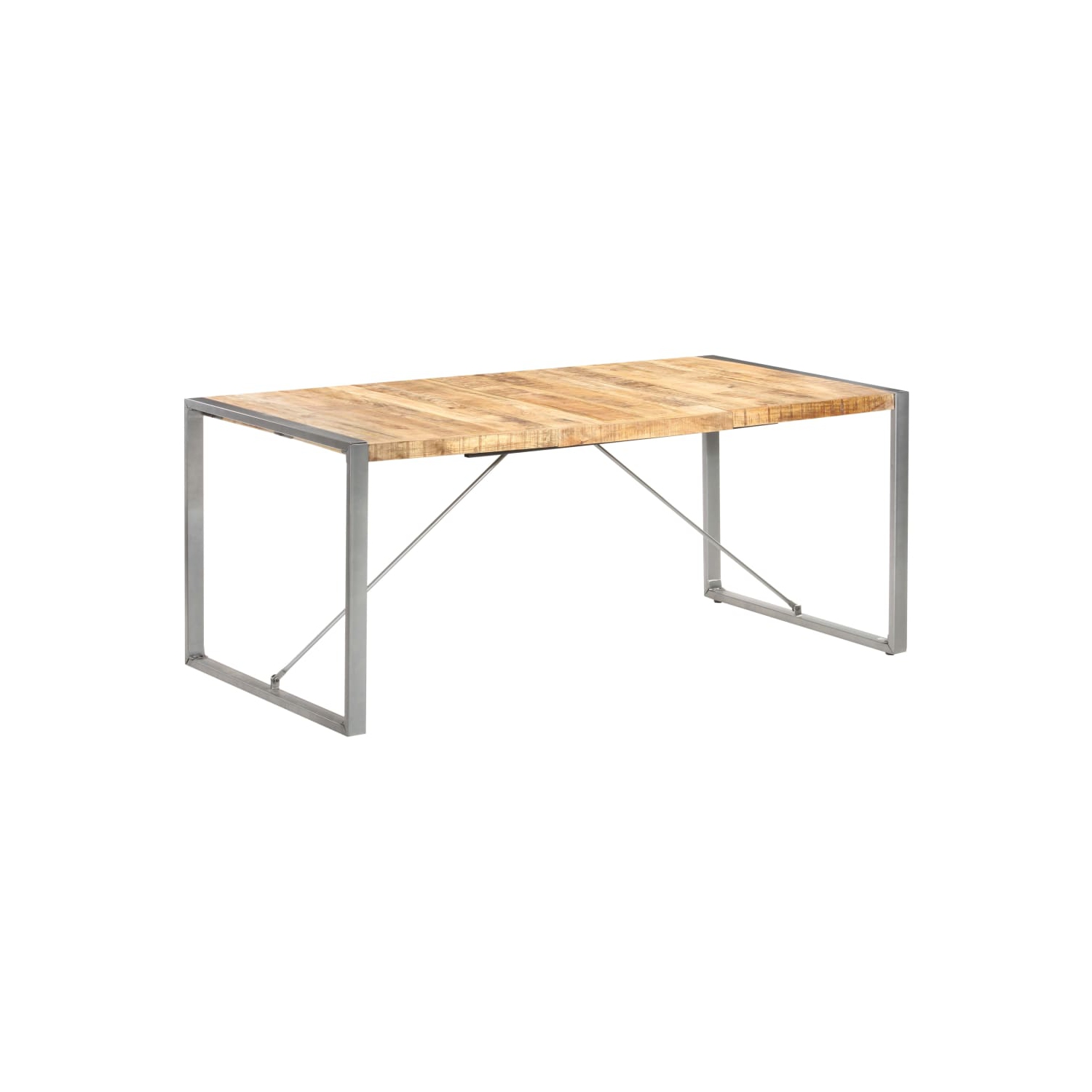 vidaXL Dining Table 180x90x75 cm Solid Rough Mango Wood