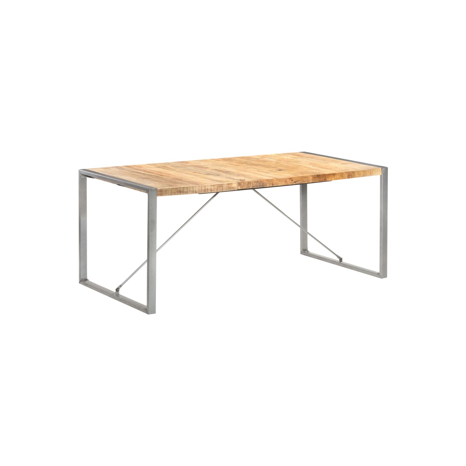 vidaXL Dining Table 180x90x75 cm Solid Rough Mango Wood
