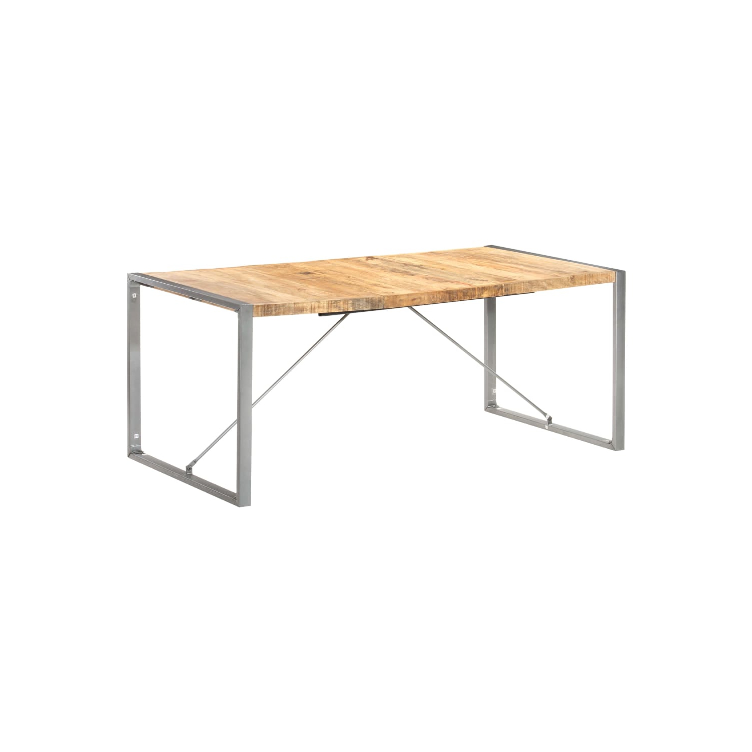 vidaXL Dining Table 180x90x75 cm Solid Rough Mango Wood