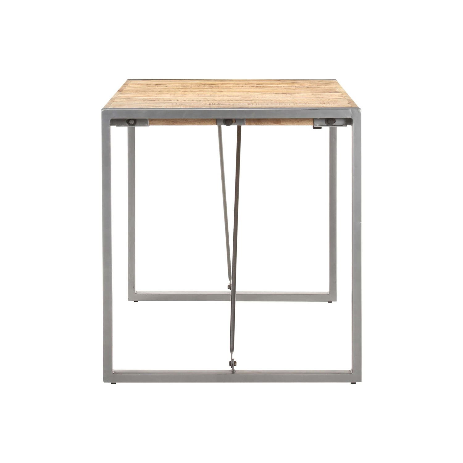 vidaXL Dining Table 140x70x75 cm Solid Rough Mango Wood