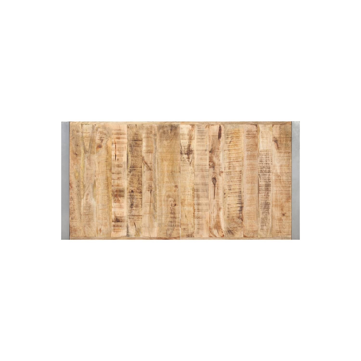 vidaXL Dining Table 140x70x75 cm Solid Rough Mango Wood