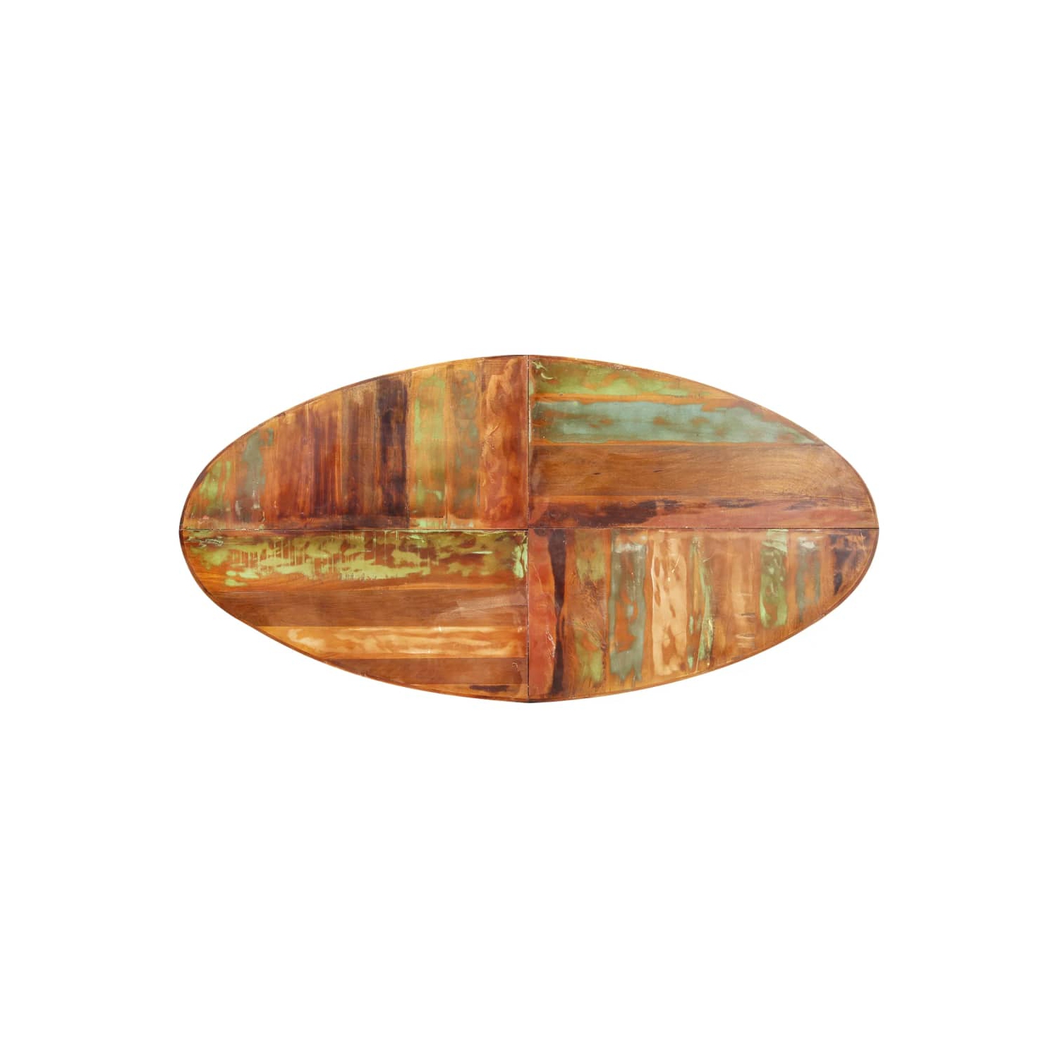 vidaXL Dining Table Oval 200x100x75 cm Solid Reclaimed Wood