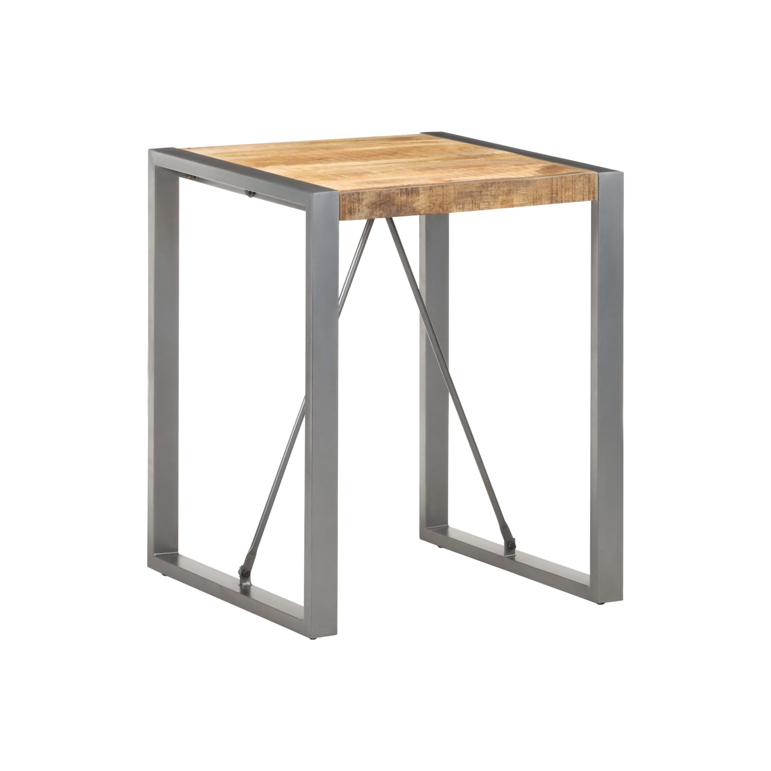vidaXL Dining Table 60x60x75 cm Solid Rough Mango Wood