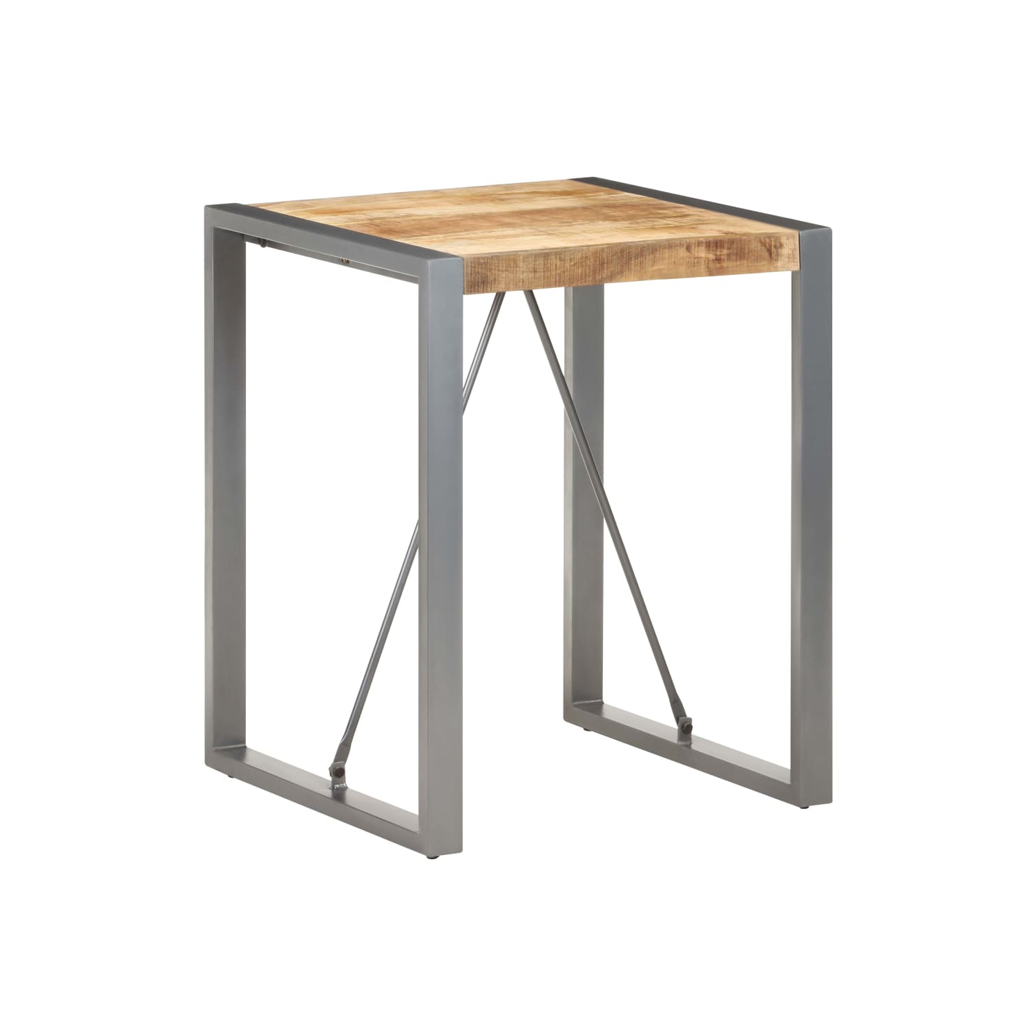 vidaXL Dining Table 60x60x75 cm Solid Rough Mango Wood