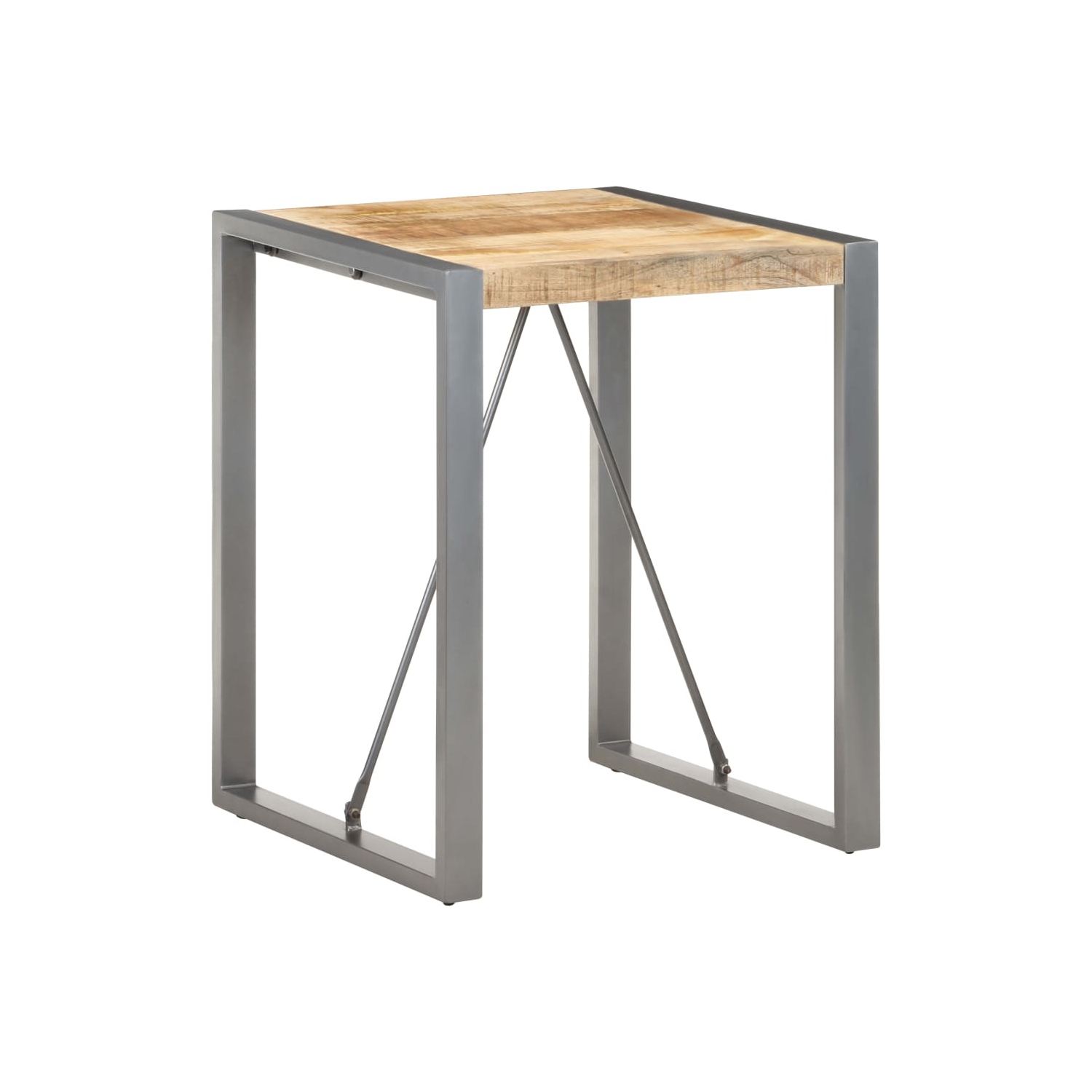 vidaXL Dining Table 60x60x75 cm Solid Rough Mango Wood