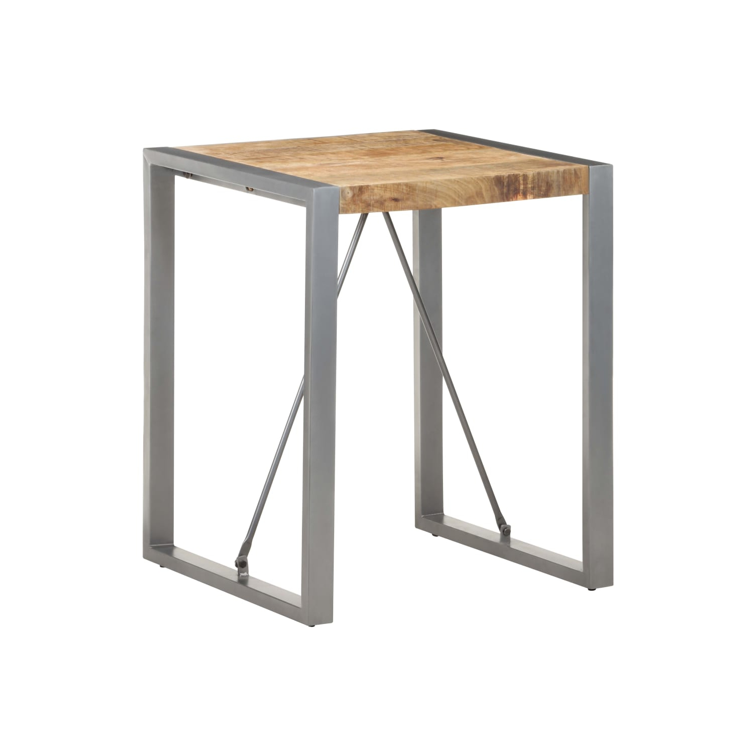 vidaXL Dining Table 60x60x75 cm Solid Rough Mango Wood
