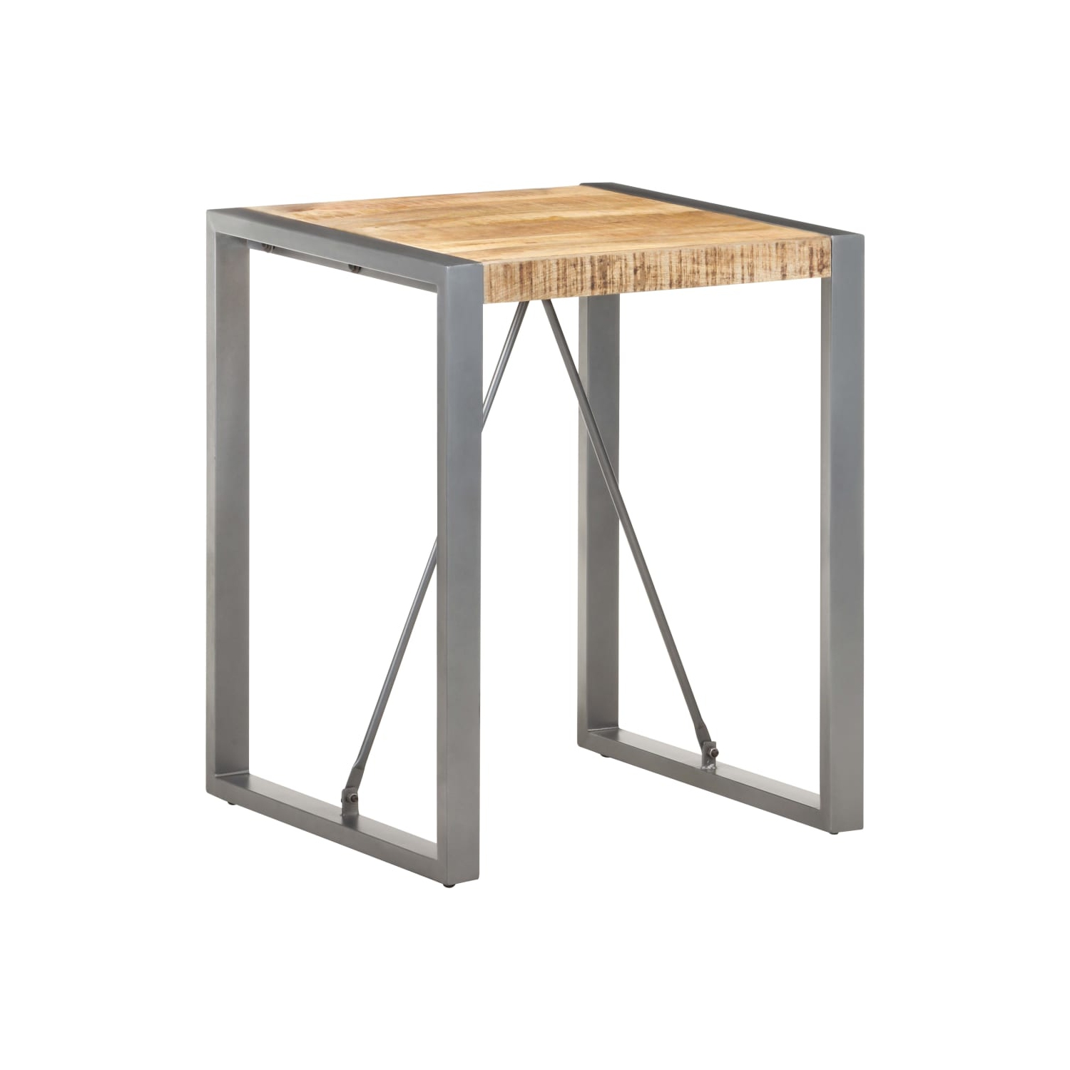 vidaXL Dining Table 60x60x75 cm Solid Rough Mango Wood
