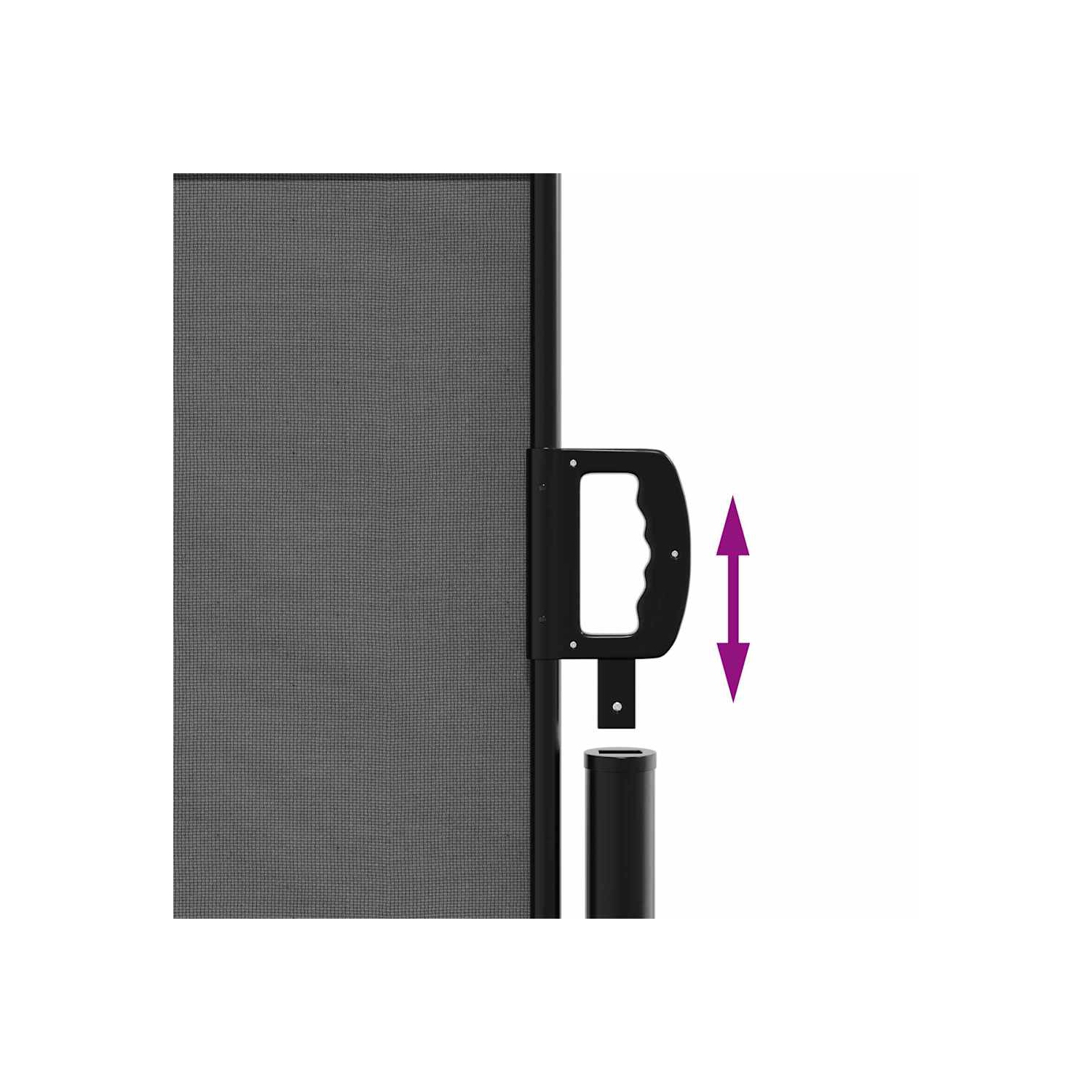 vidaXL Retractable Side Awning Anthracite 140x500 cm