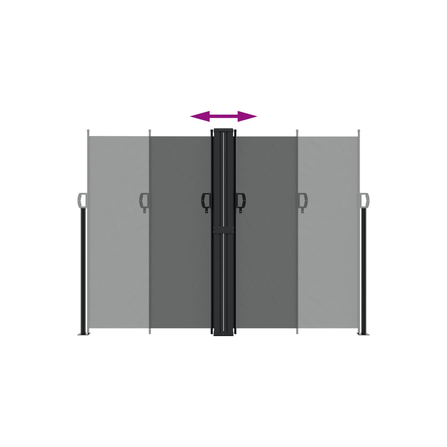 vidaXL Retractable Side Awning Anthracite 180x1000 cm