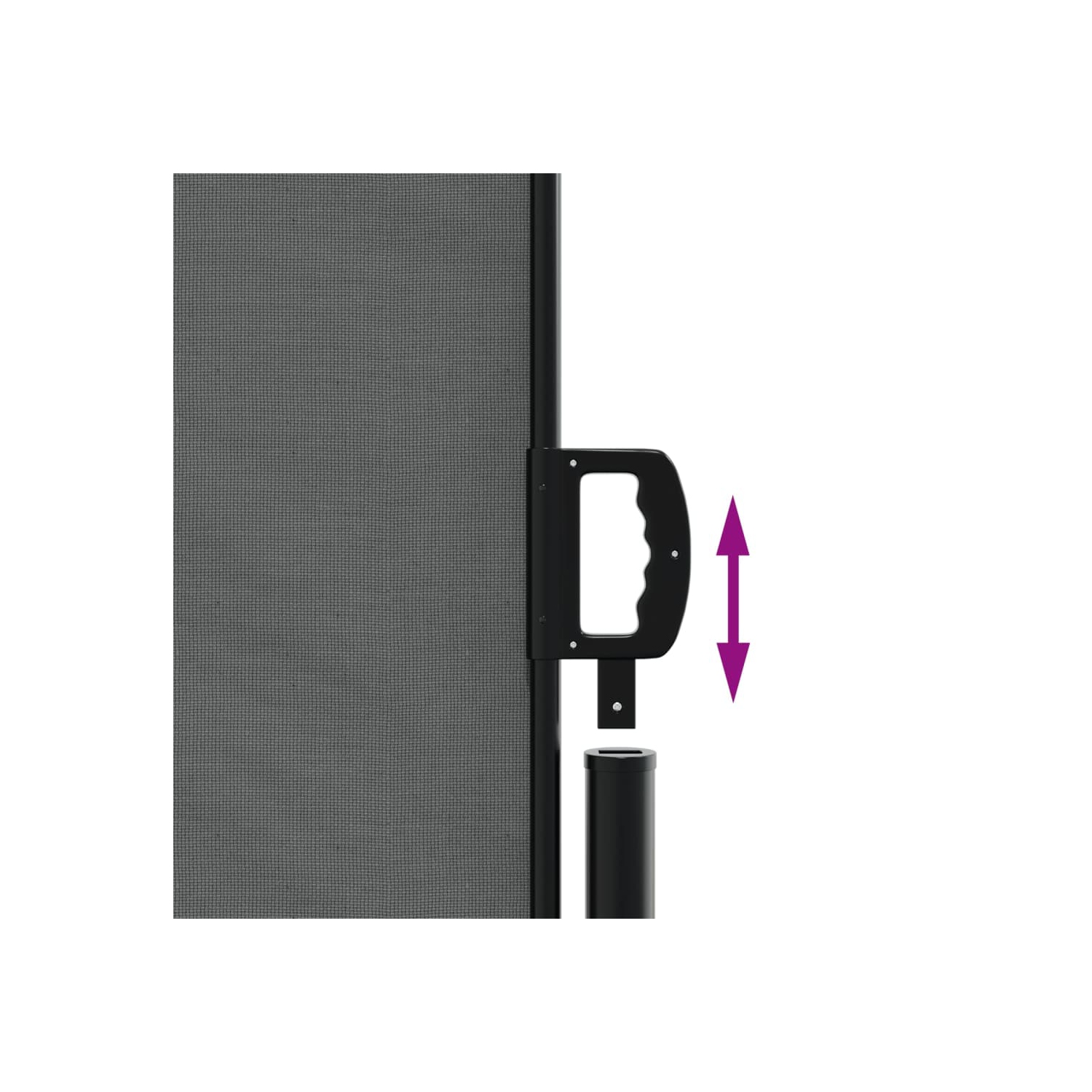 vidaXL Retractable Side Awning Anthracite 180x1000 cm