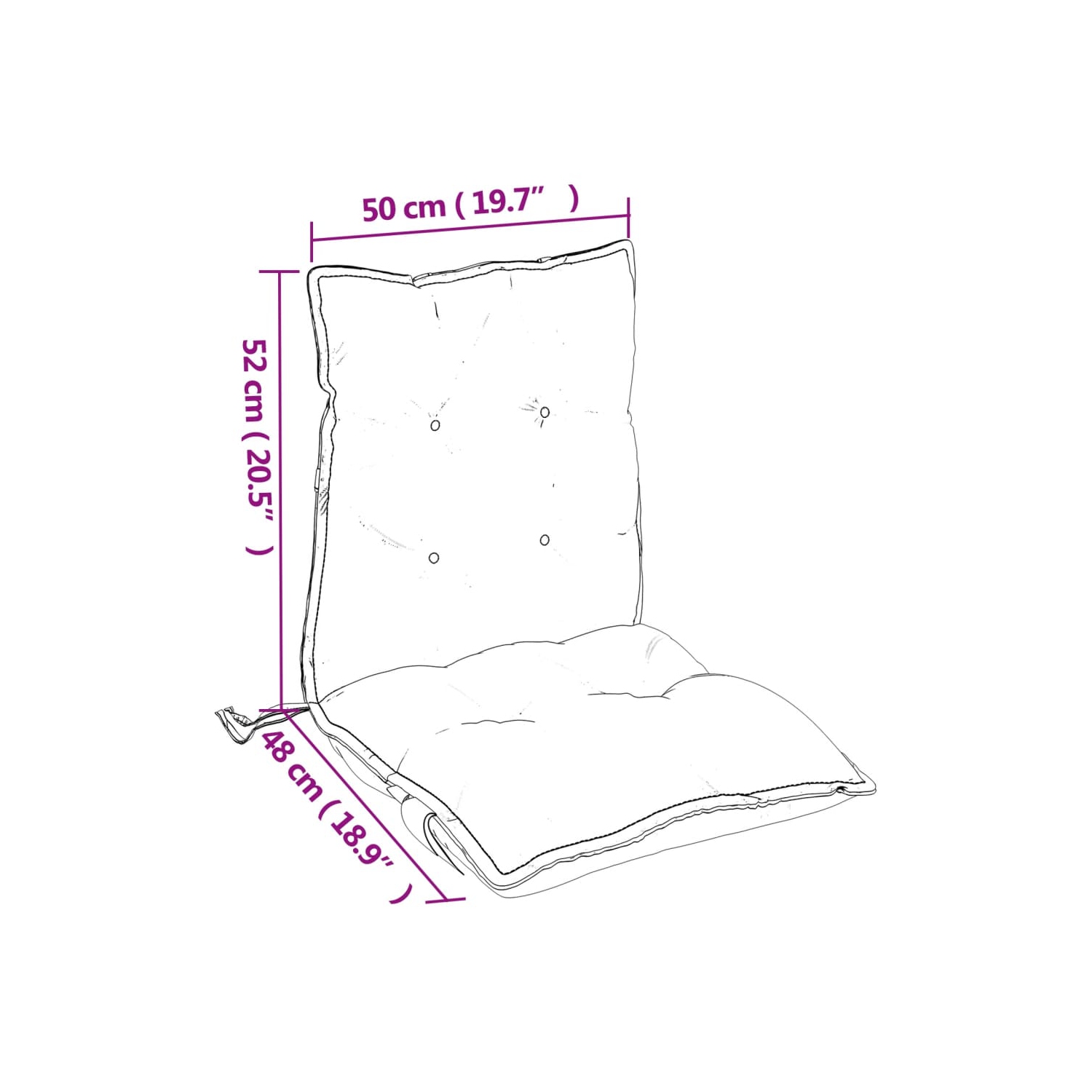 Coussins de fauteuil à dossier bas vidaXL 6 pièces en tissu Oxford vert