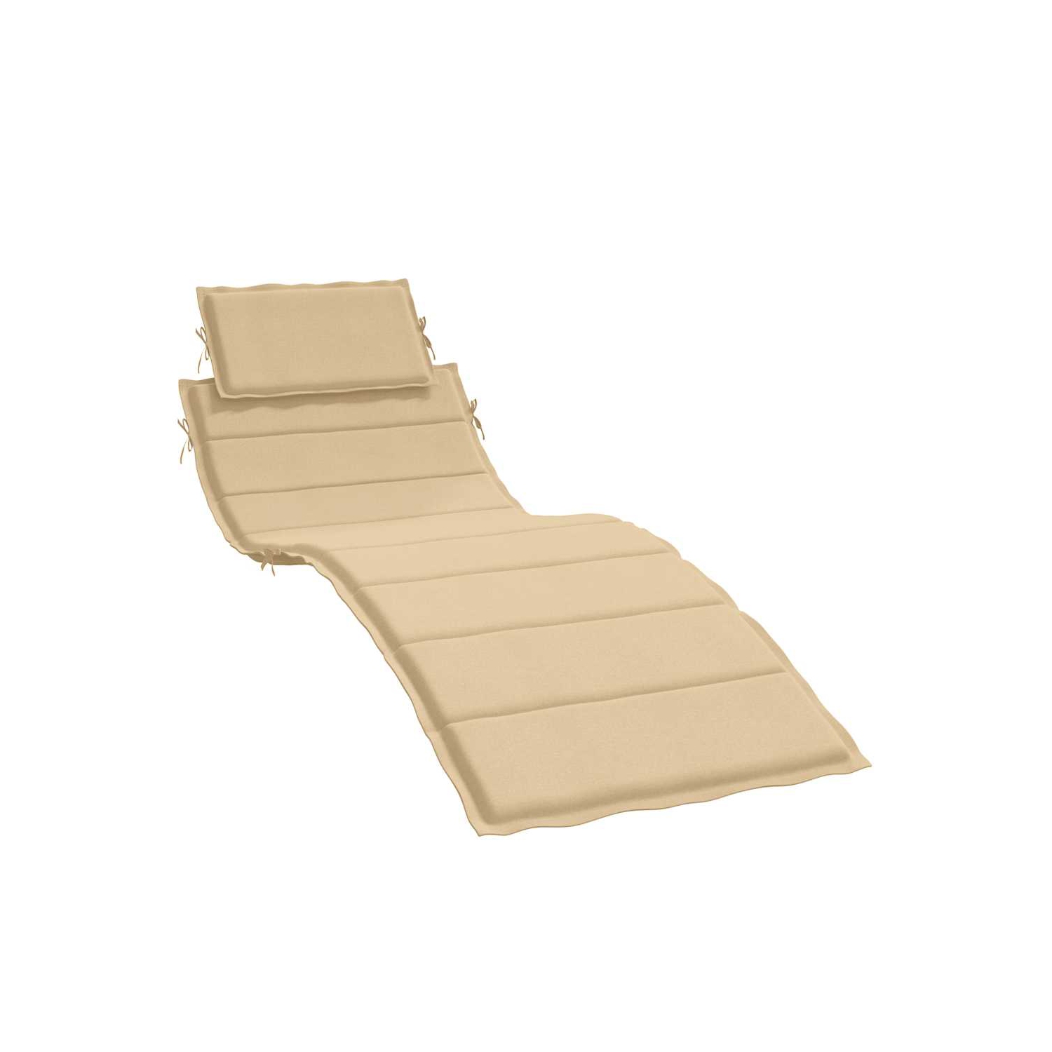 Coussin de chaise longue vidaXL en mélange de tissu 186 x 58 x 4&nbsp;cm beige