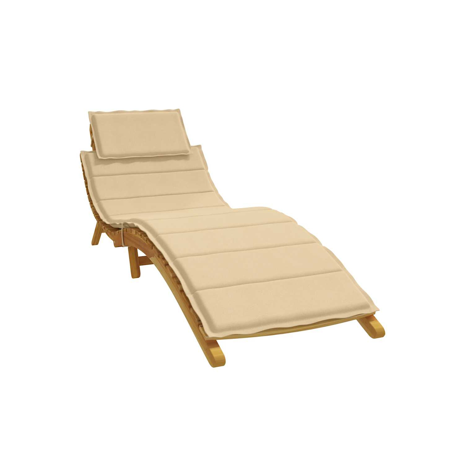 Coussin de chaise longue vidaXL en mélange de tissu 186 x 58 x 4&nbsp;cm beige