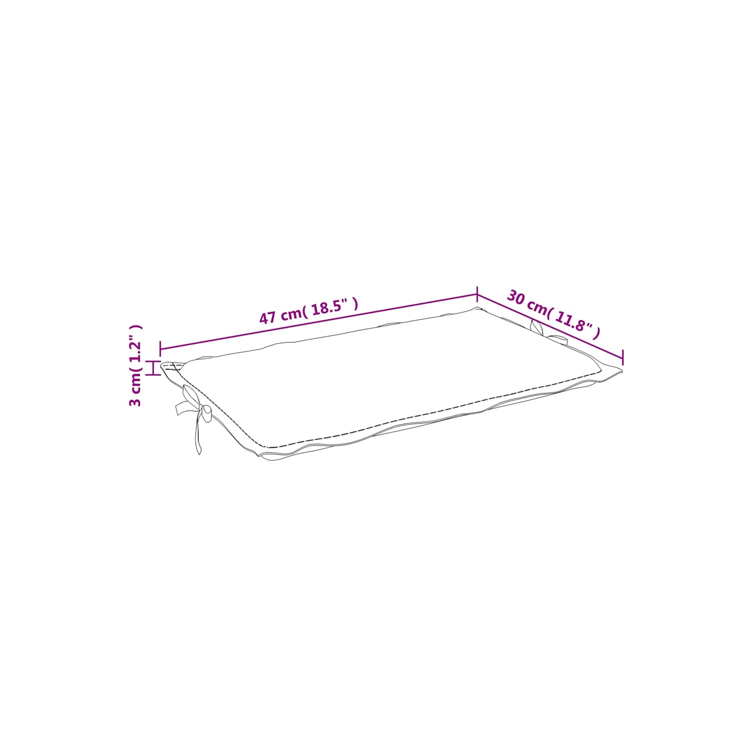 vidaXL Sun Lounger Cushion Melange Anthracite 186x58x4 cm Fabric