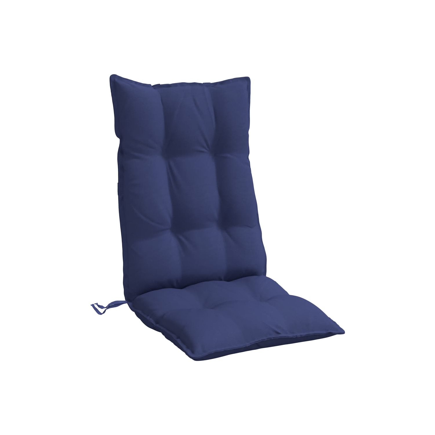 vidaXL Highback Chair Cushions 4 pcs Navy Blue Oxford Fabric