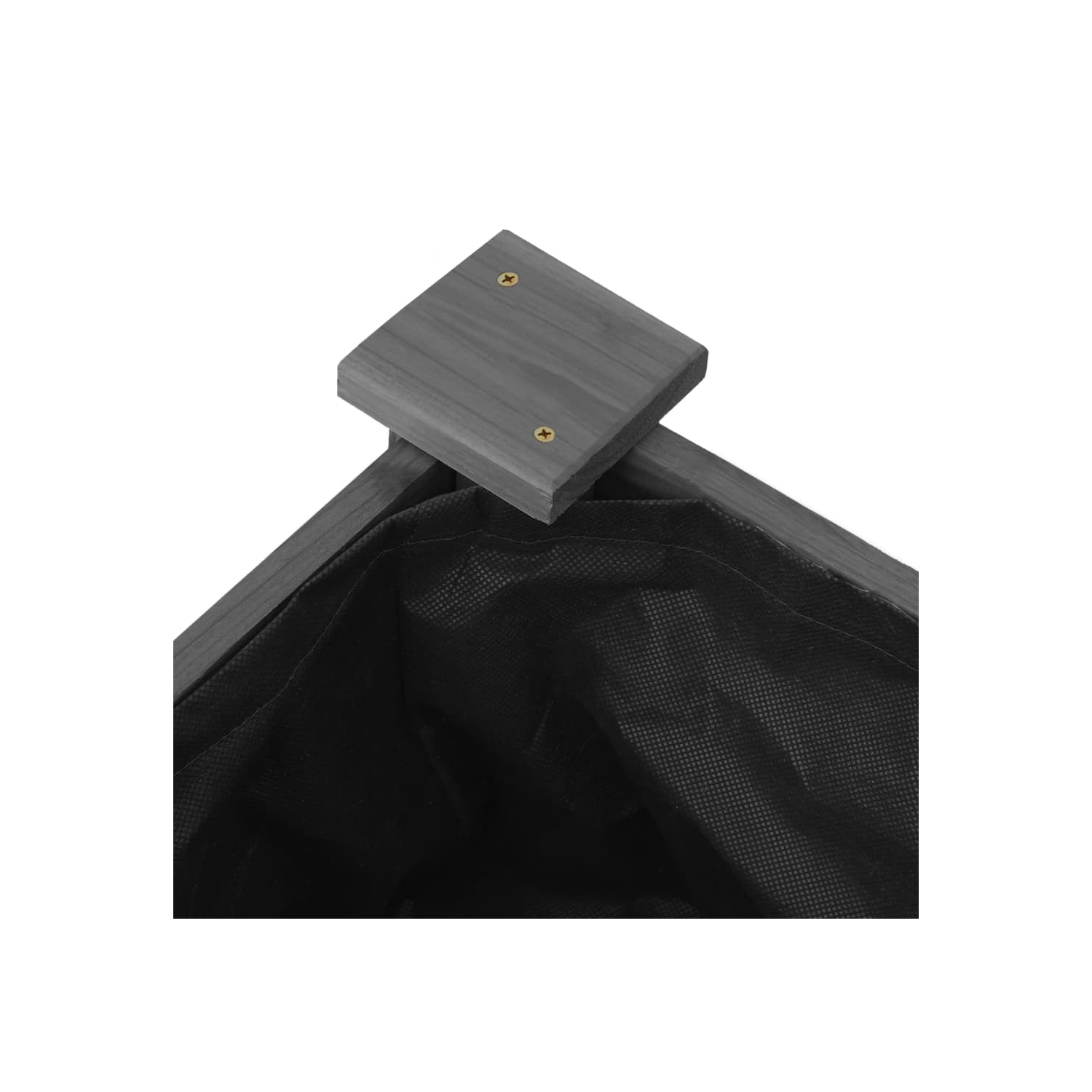 vidaXL Garden Raised Bed with Liner Grey 120x120x25 cm Solid Wood Fir