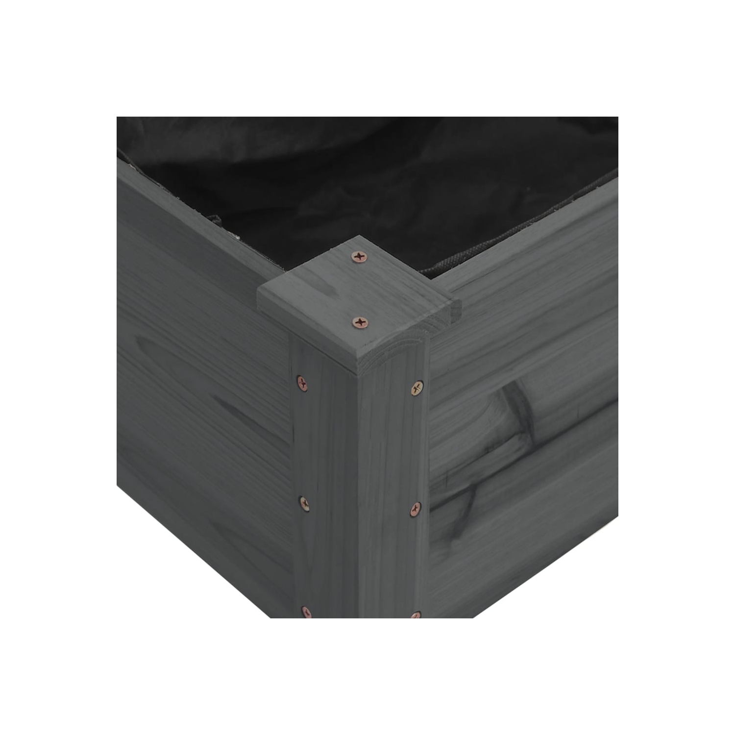 vidaXL Garden Raised Bed with Liner Grey 120x120x25 cm Solid Wood Fir