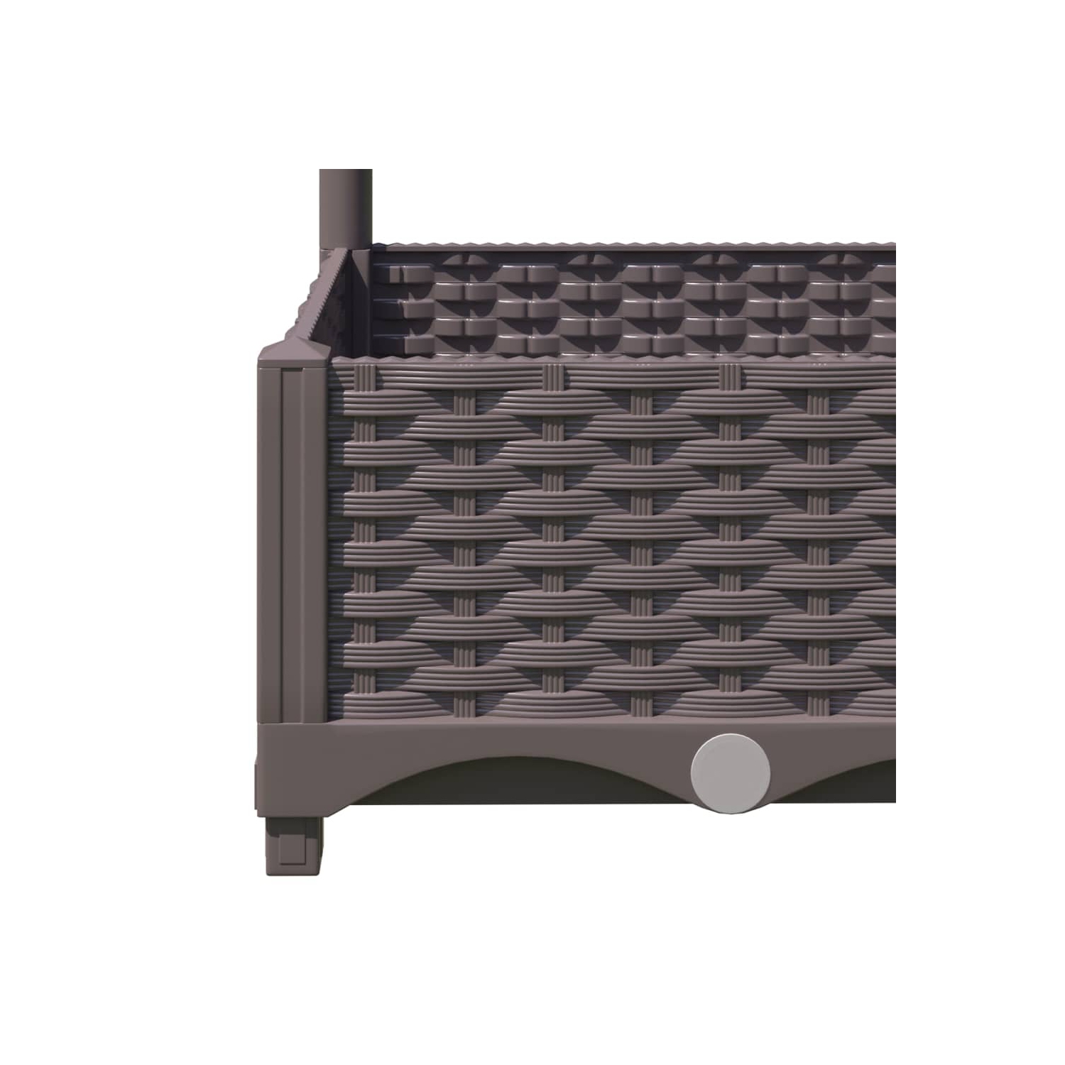 vidaXL Garden Planter with Trellis Brown 80x40x121.5 cm PP