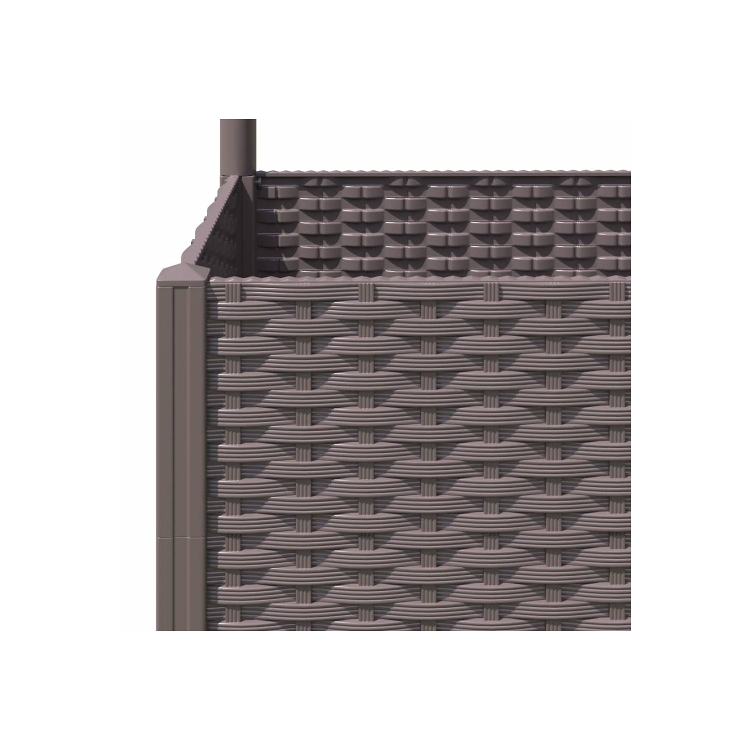 vidaXL Garden Planter with Trellis Brown 120x120x136 cm PP