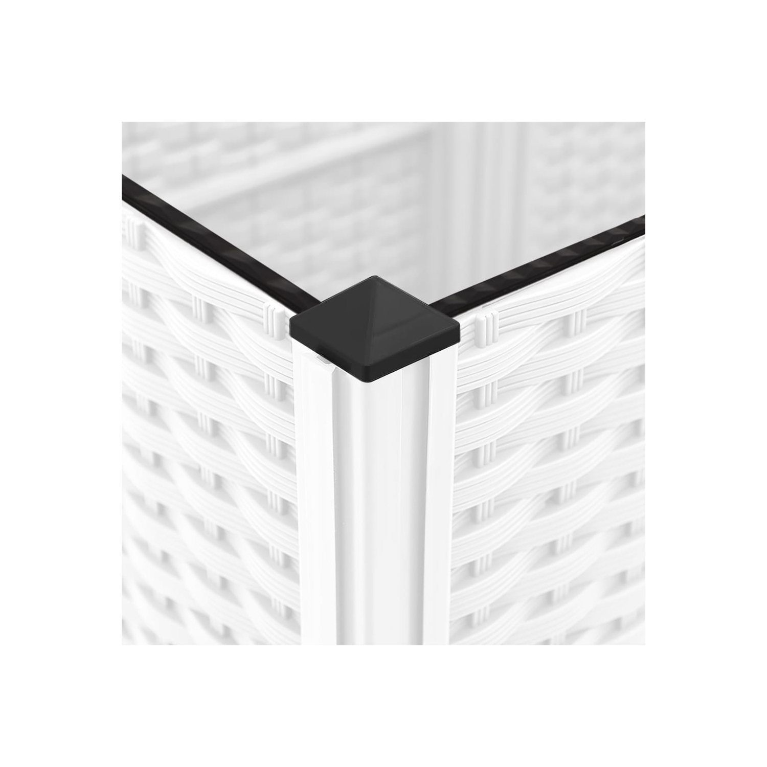 vidaXL Garden Planter with Trellis White 120x40x136 cm PP